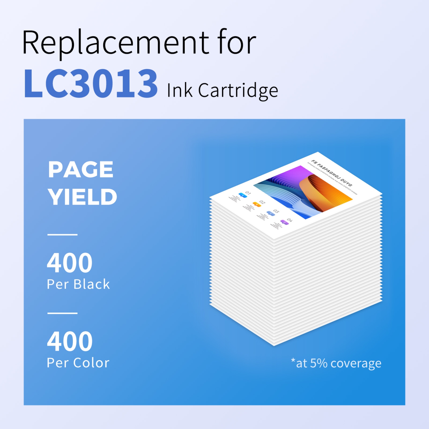 Brother LC3013 | MYCARTRIDGE Compatible Printer High Yield Ink Cartridge-5 Pack