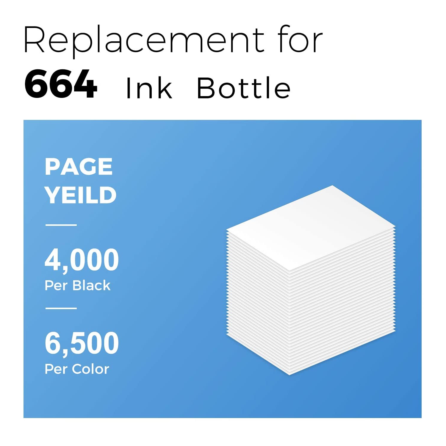 EPSON T664 EcoTank -Ink | MYCARTRIDGE Compatible Ultra-high Capacity Bottle Black and Color-4 Pack