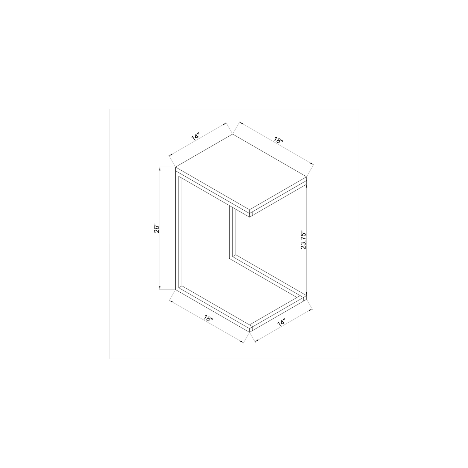 Riverbay Furniture Capiz Fish Mosaic Metal Accent C Table in Gold