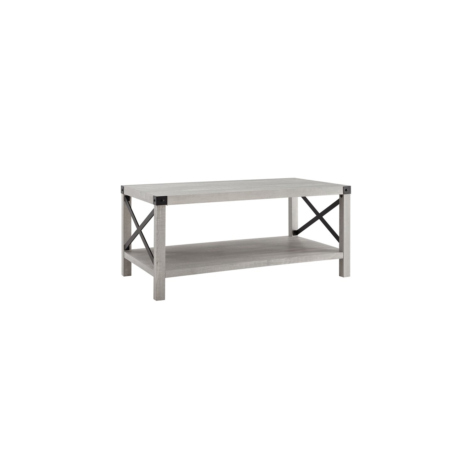 Table basse de style champêtre moderne de Bowery Hill, fini gris pierre