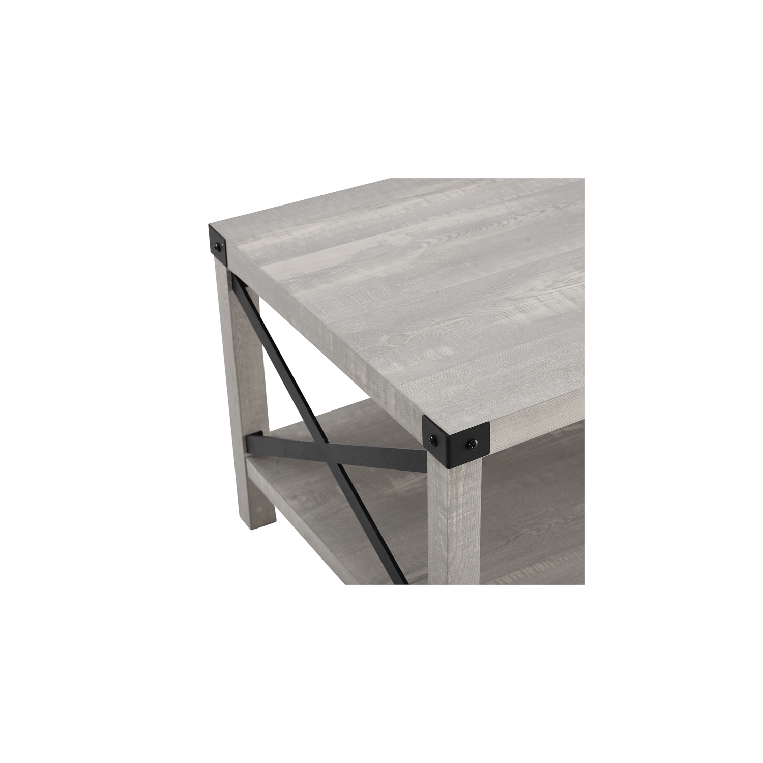 Table basse de style champêtre moderne de Bowery Hill, fini gris pierre