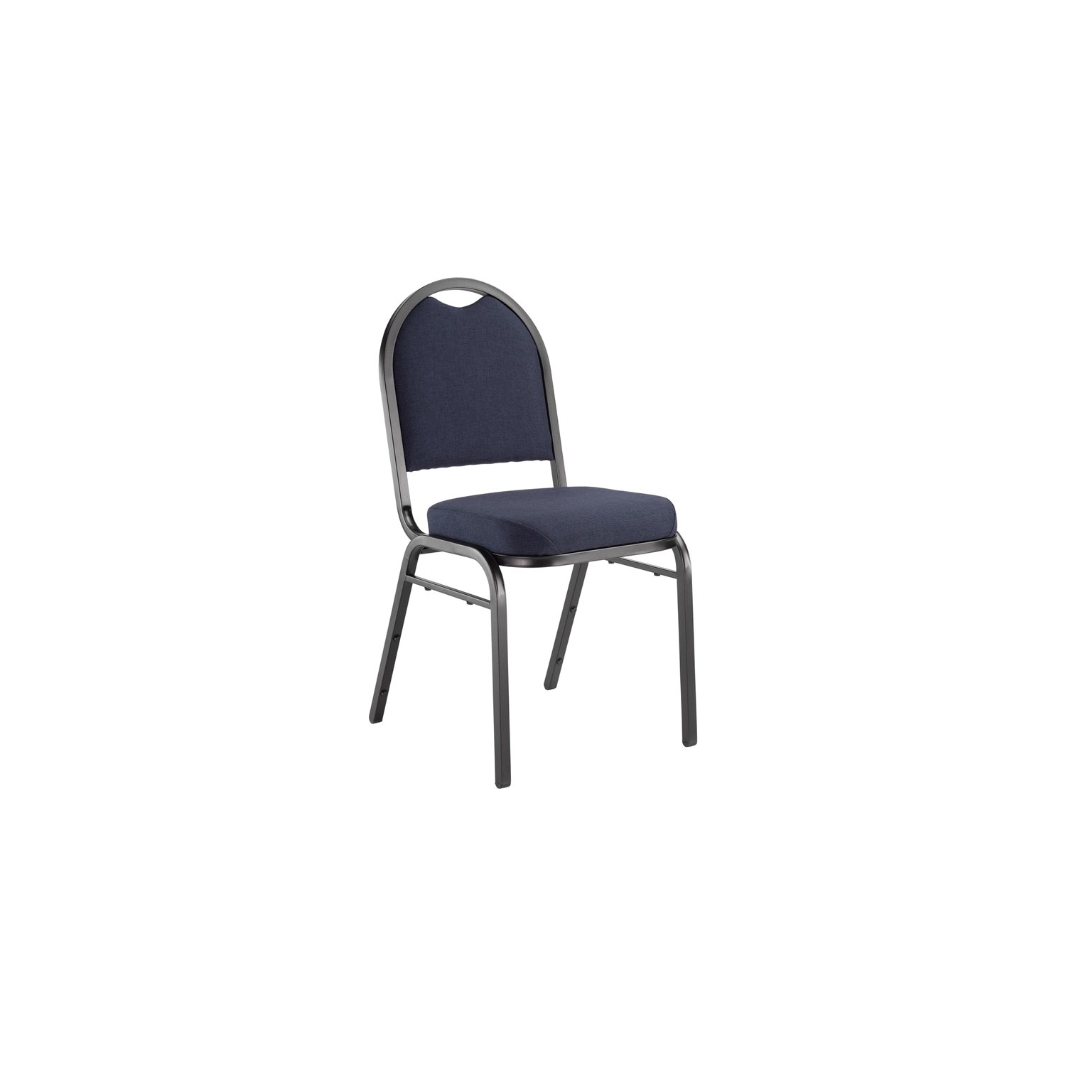 NPS 9200 Series 35" Metal and Fabric Stack Chair in Midnight Blue/Black Sandtex