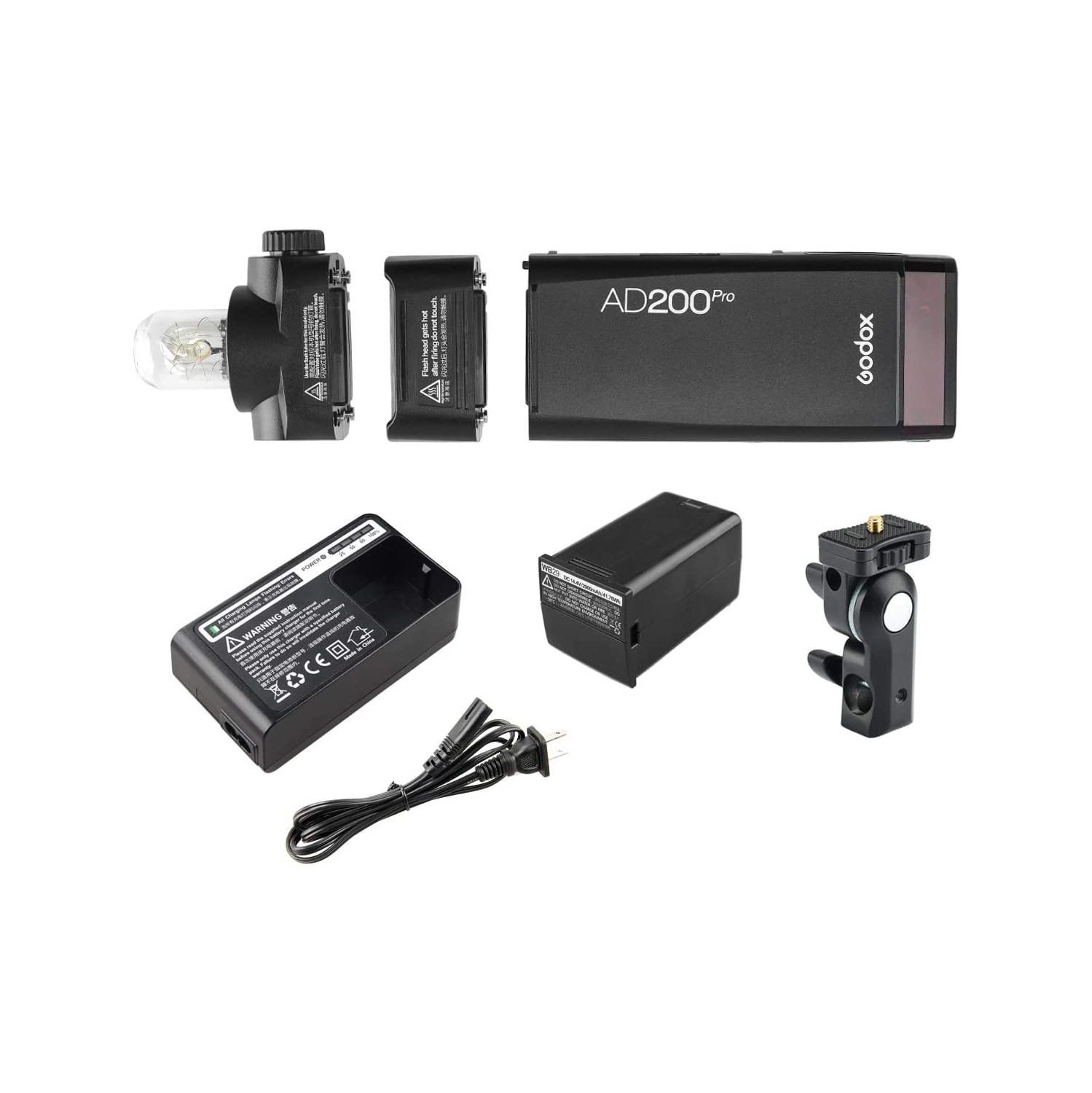 Open Box - Godox AD200 Pro Version, 200Ws 2.4G Flash Strobe, 1/8000 HSS, 500 Full Power Flashes