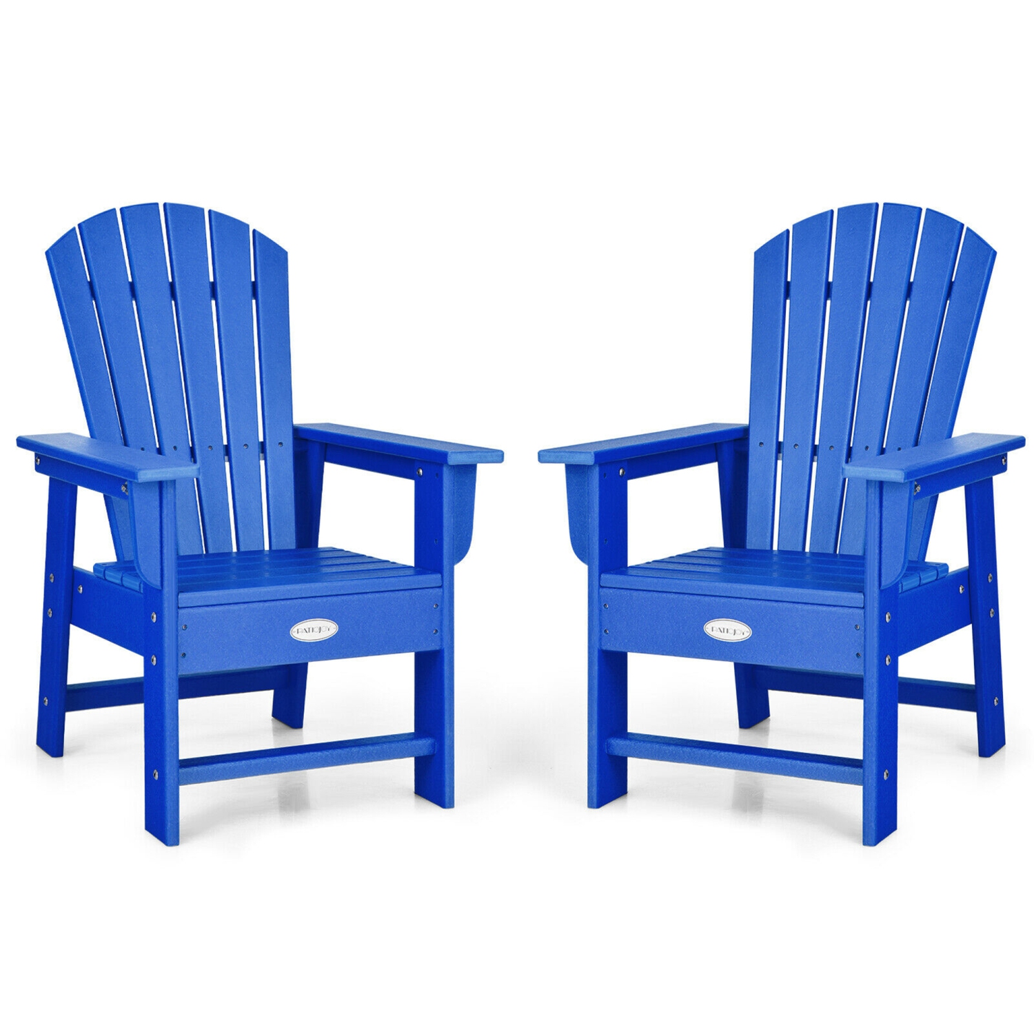 Gymax Set of 2 Kids Patio Adirondack Chair Armchair Weather Resistance Outdoor Chair