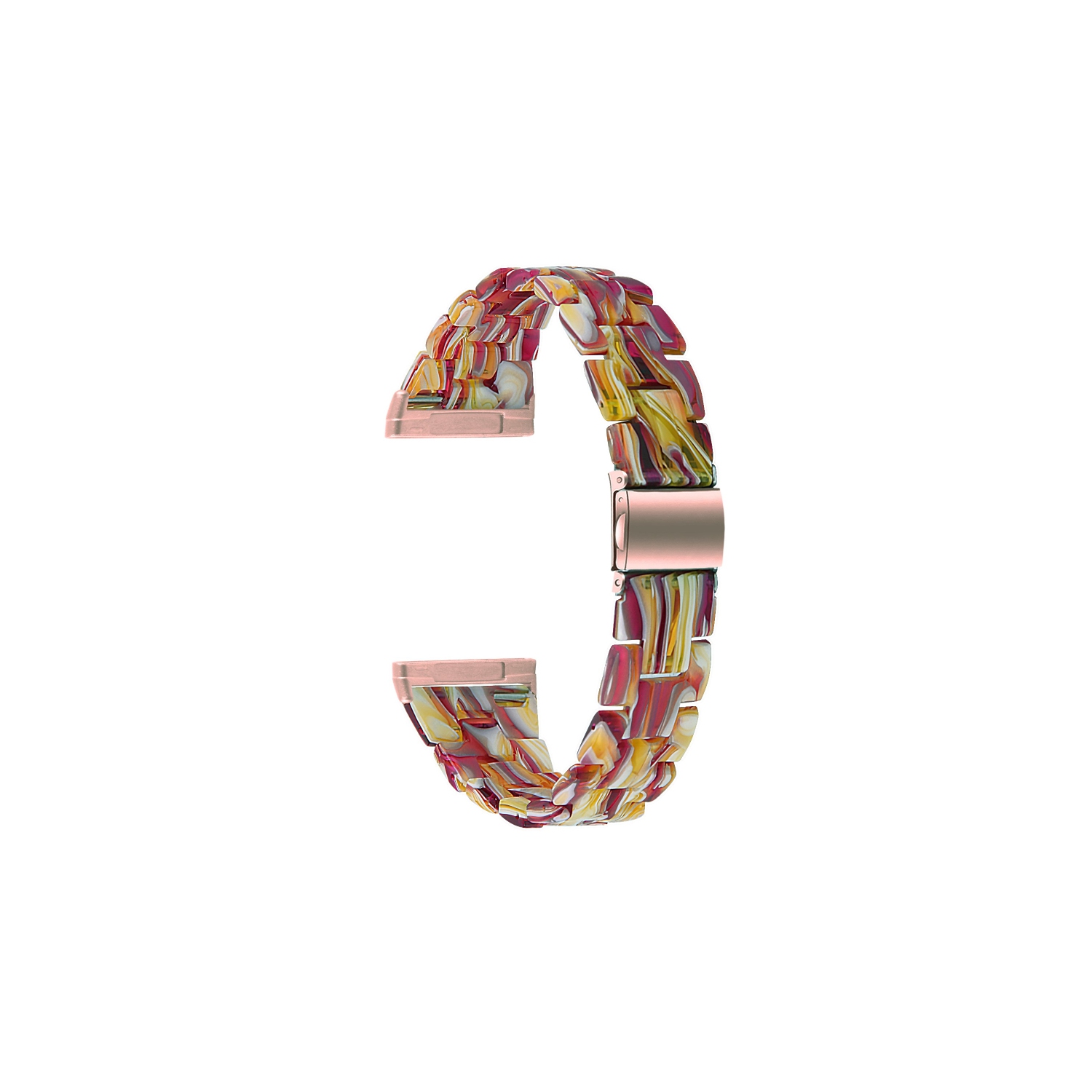 StrapsCo Marble Resin Band Bracelet avec fermoir pour Fitbit Sense - Marbre Féminin