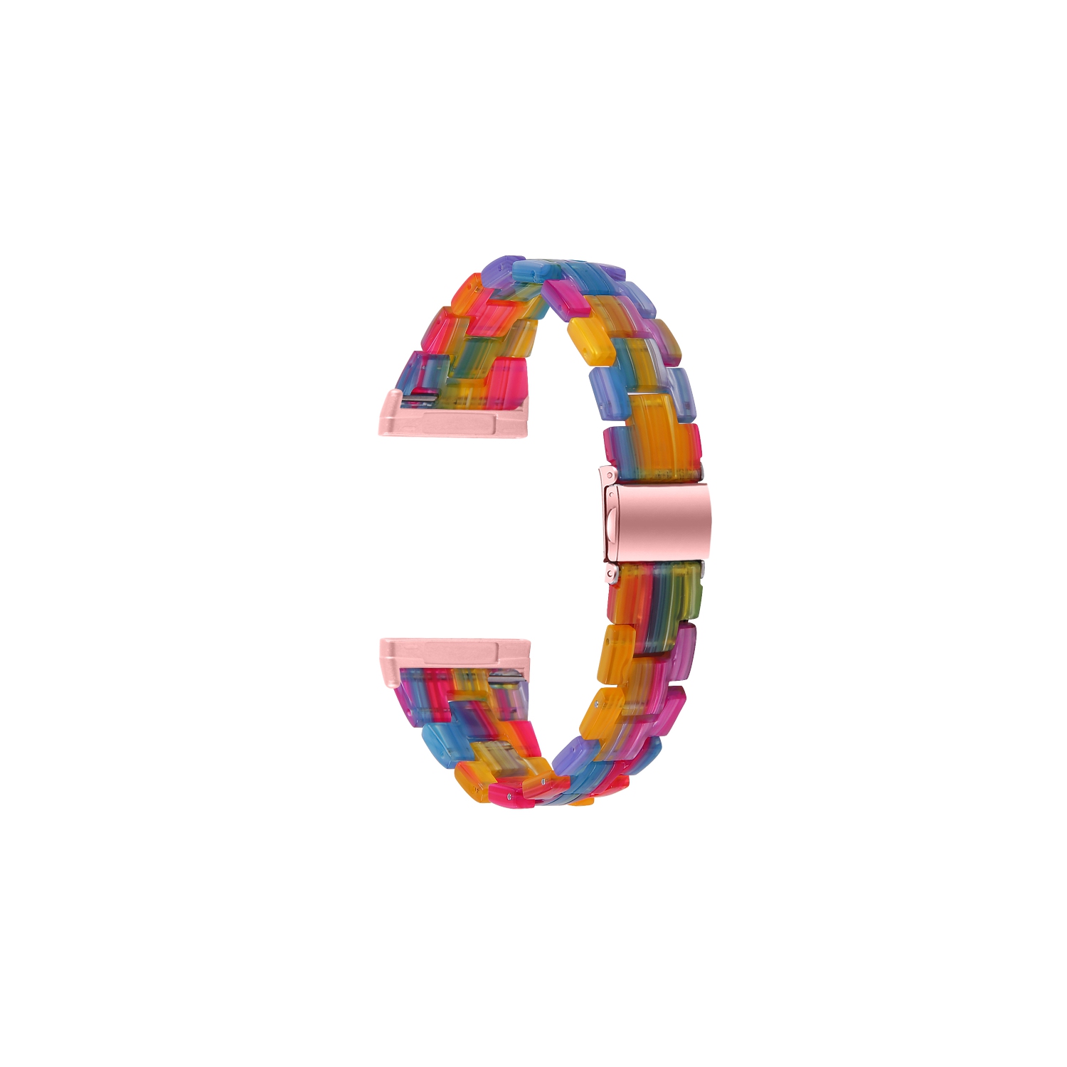 StrapsCo Marble Resin Band Bracelet avec fermoir pour Fitbit Sense - Multicouleur