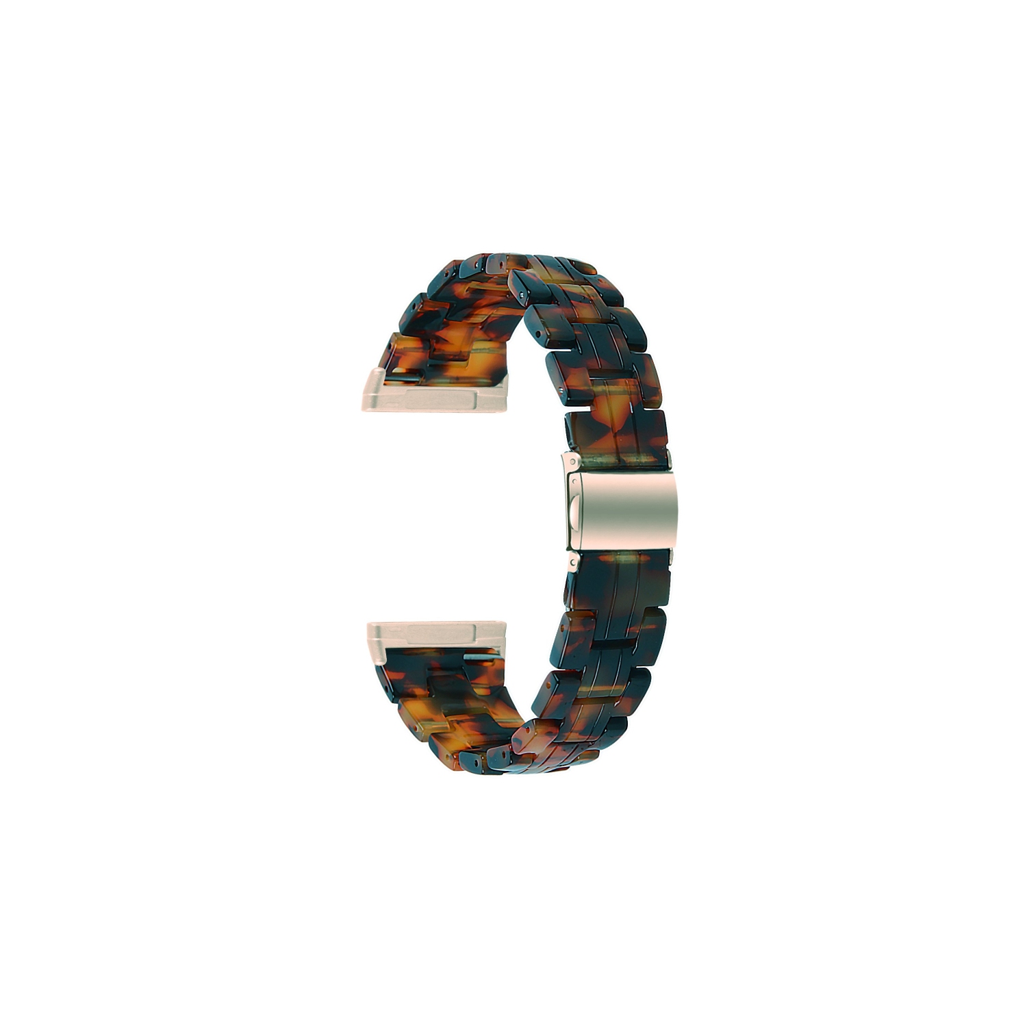 StrapsCo Marble Resin Band Bracelet Strap With Clasp for Fitbit Sense - Fire Stone