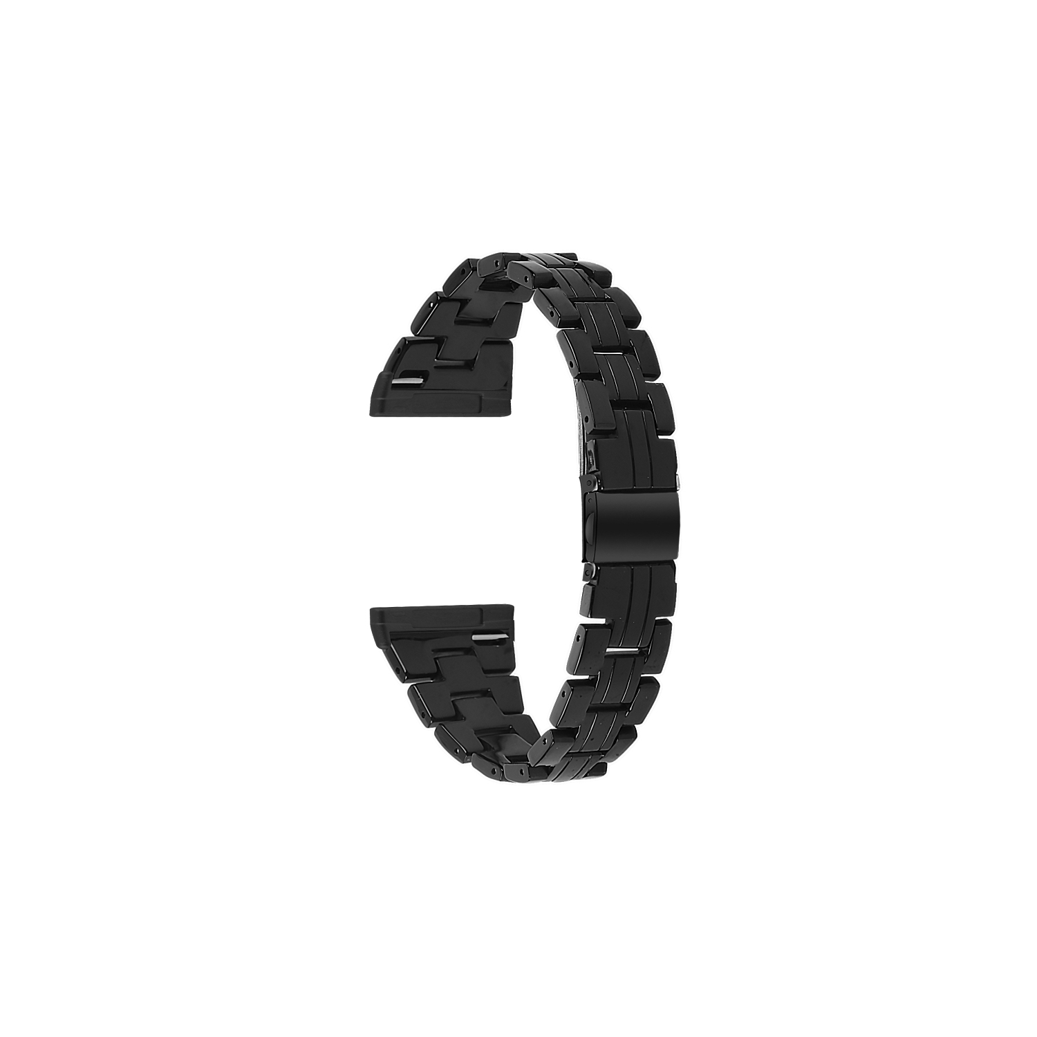 StrapsCo Marble Resin Band Bracelet avec fermoir pour Fitbit Sense - Noir pur