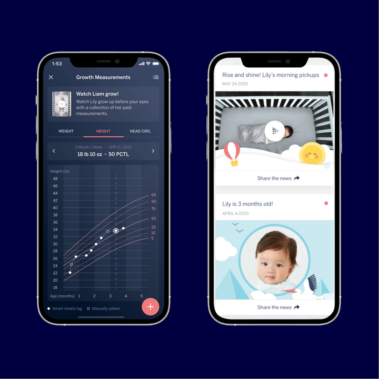Nanit Pro Camera + Flex Duo Movement Baby Monitor with Night Vision and Zoom/Pan/Tilt
