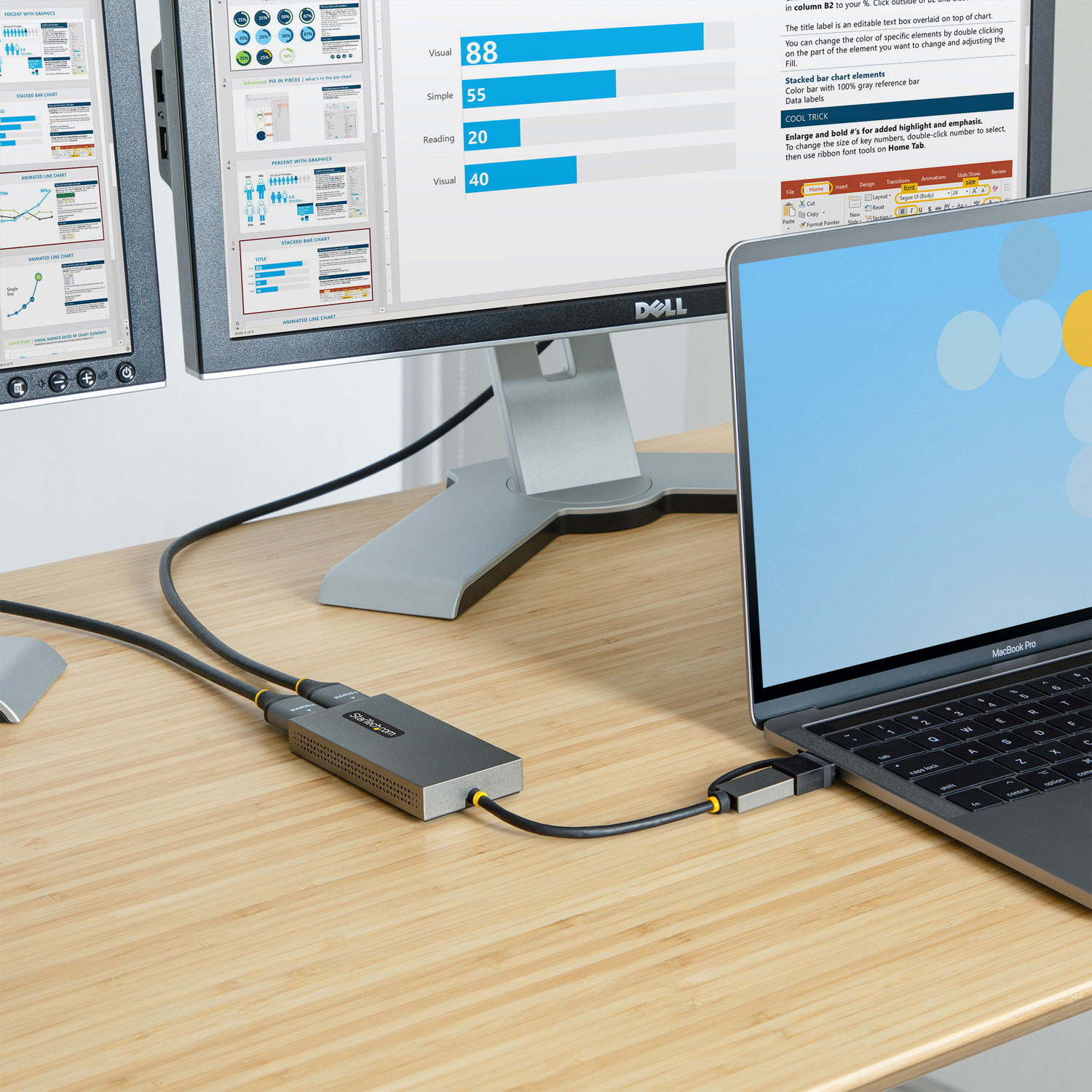 StarTech USB-C/USB-A to Dual HDMI Adapter