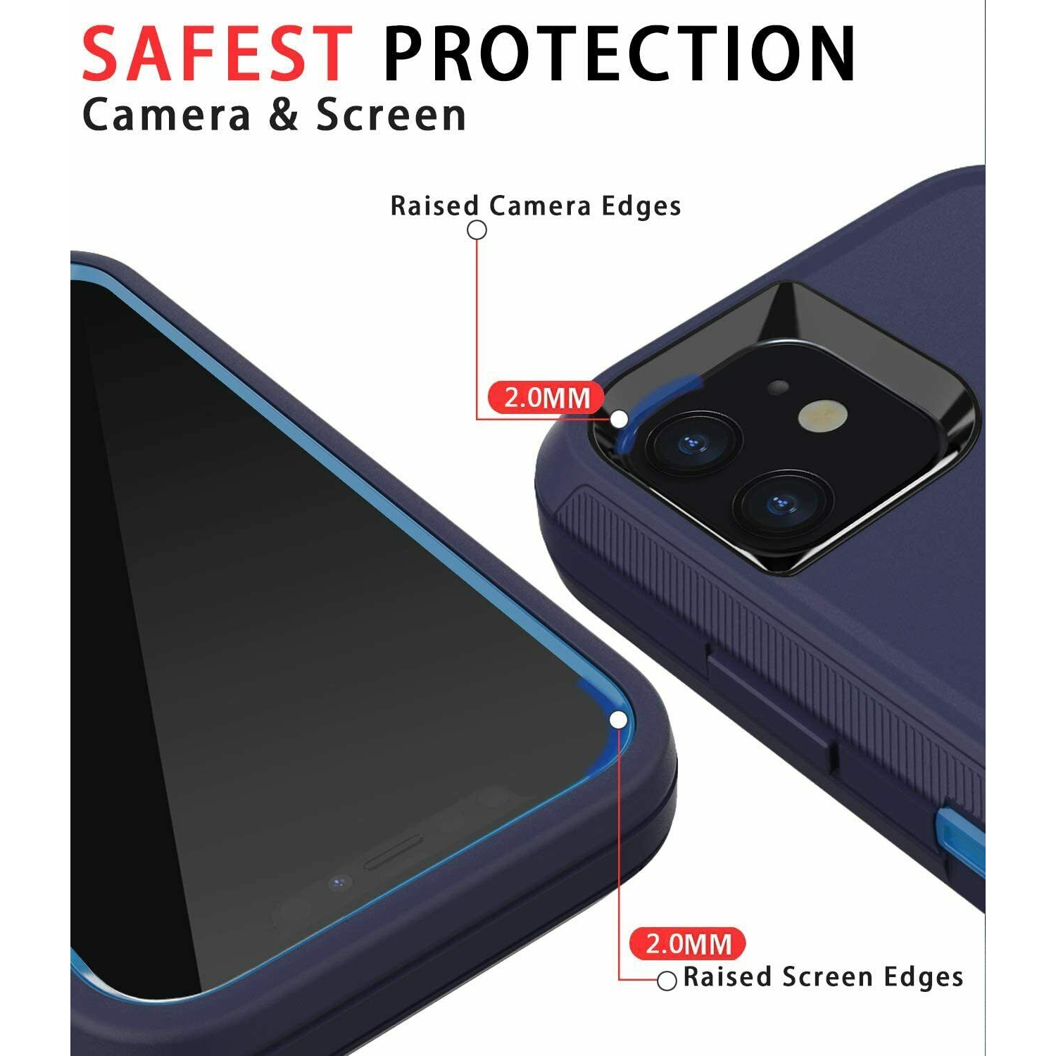 Étui rigide ajusté Defender de Supershield Ultimate Protection pour iPhone 14 Pro - Bleu