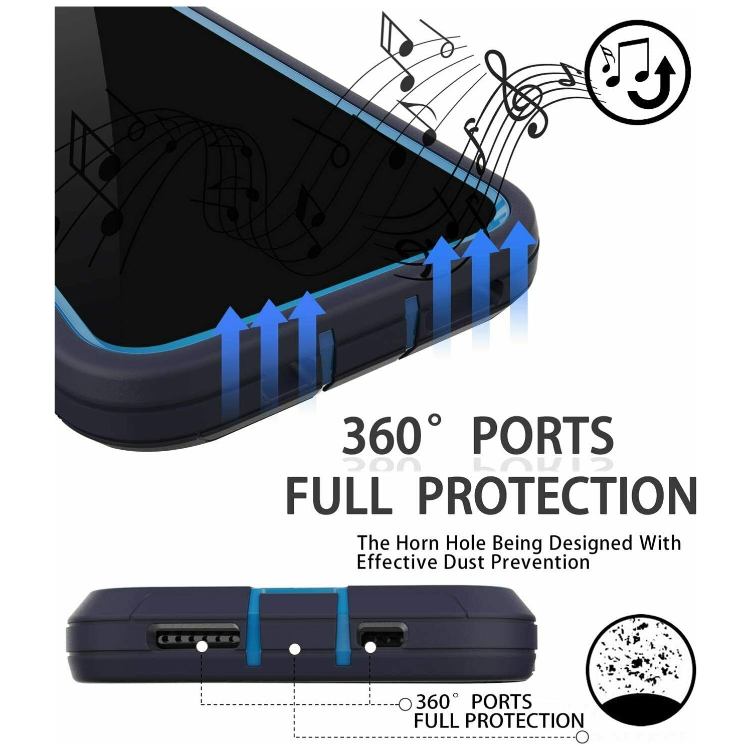 Étui rigide ajusté Defender de Supershield Ultimate Protection pour iPhone 14 Pro - Bleu