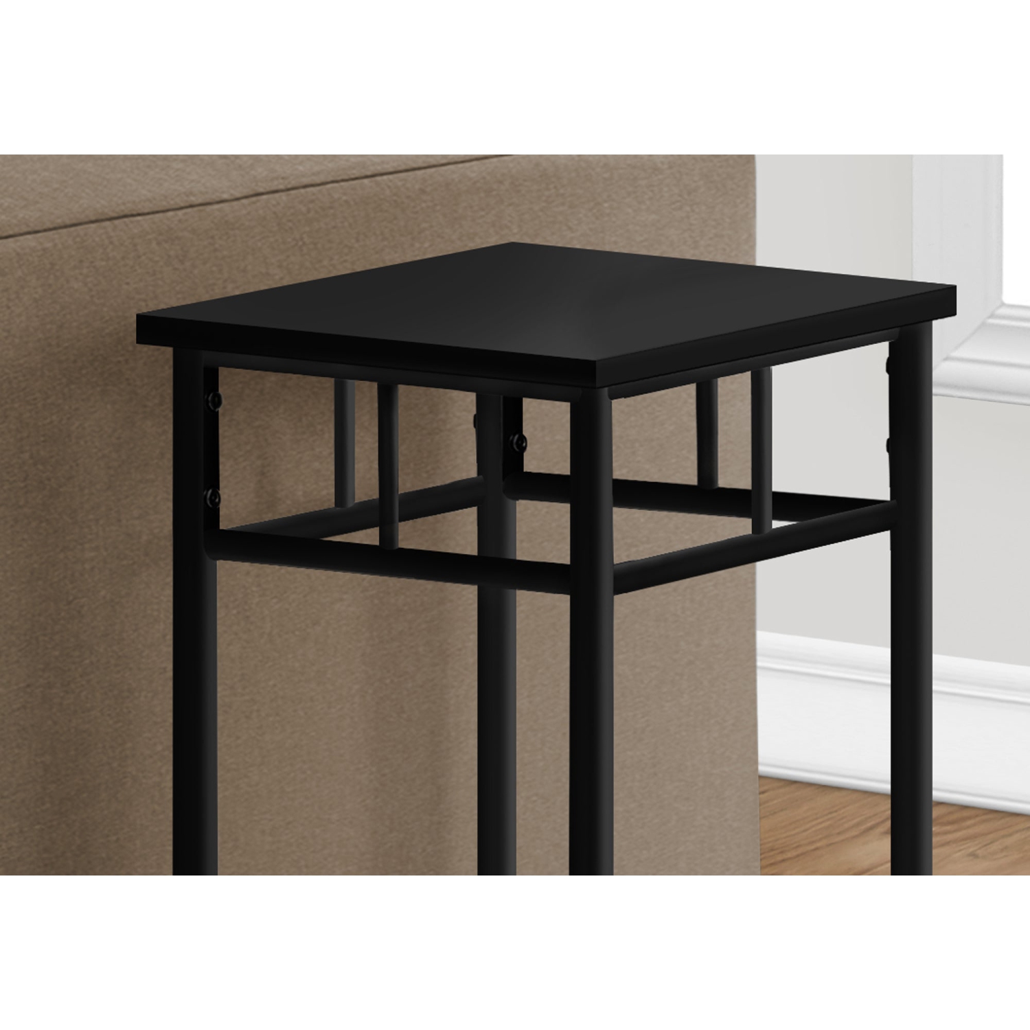 Monarch Specialties I 3278 Accent Table - 28"H / Black / Black Metal