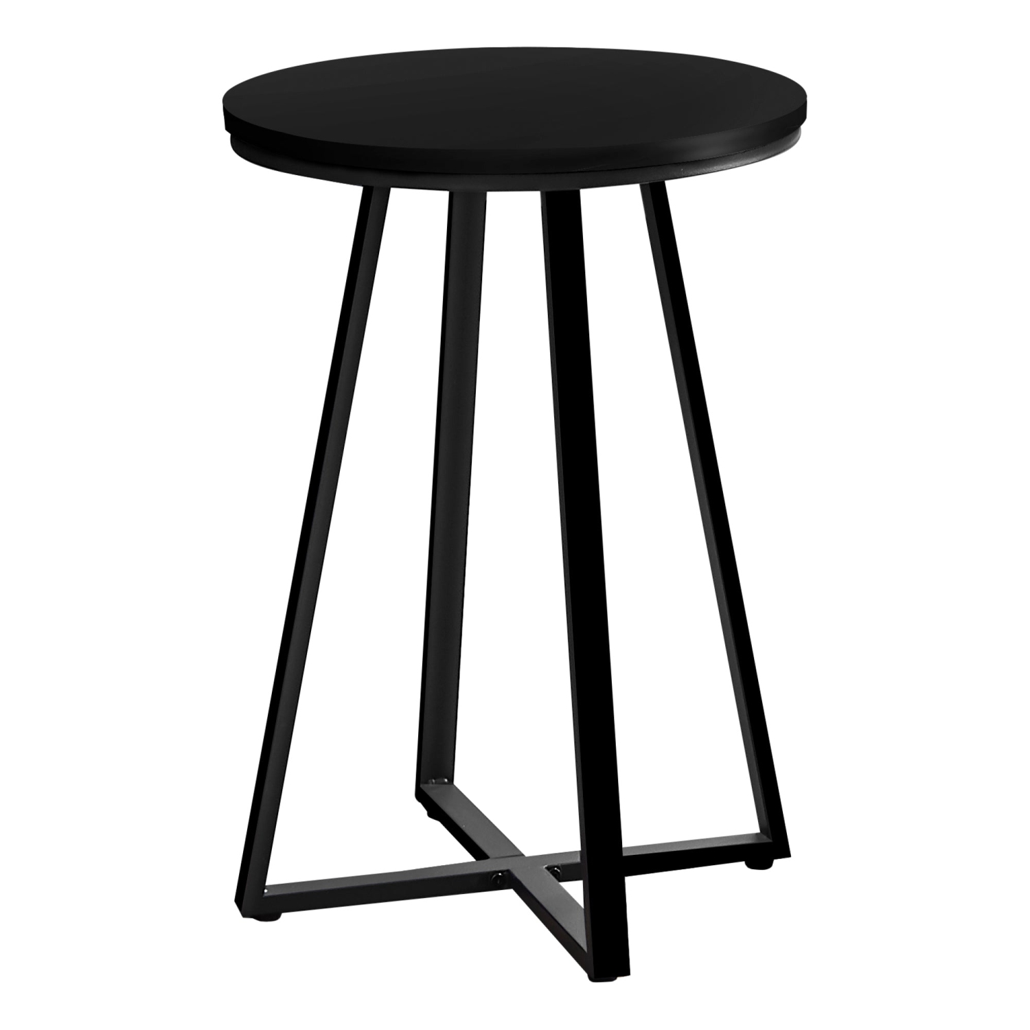Monarch Specialties I 2175 Accent Table - 22"H / Black / Black Metal
