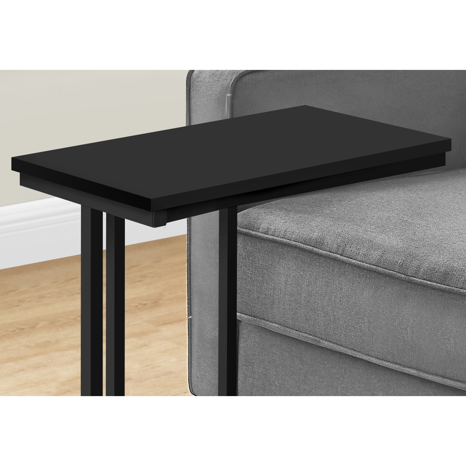 Monarch Specialties I 3467 Accent Table - 25"H / Black / Black Metal