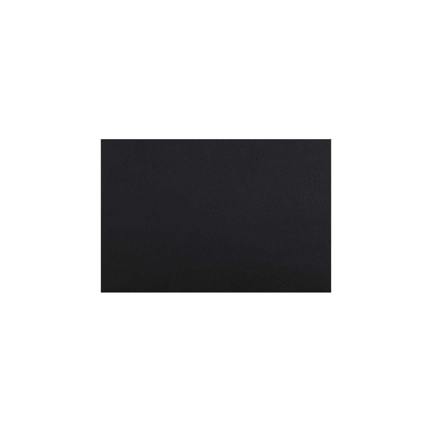 Detour Strap Square Storage Ottoman in Black Faux Leather