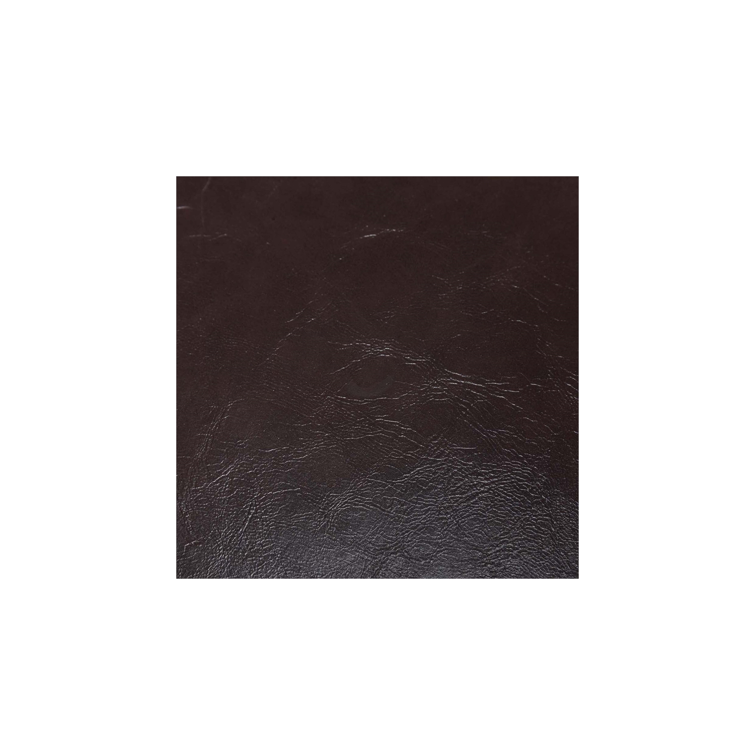 Designs4Comfort Natalie Accent Ottoman Stool in Espresso Faux Leather and Wood