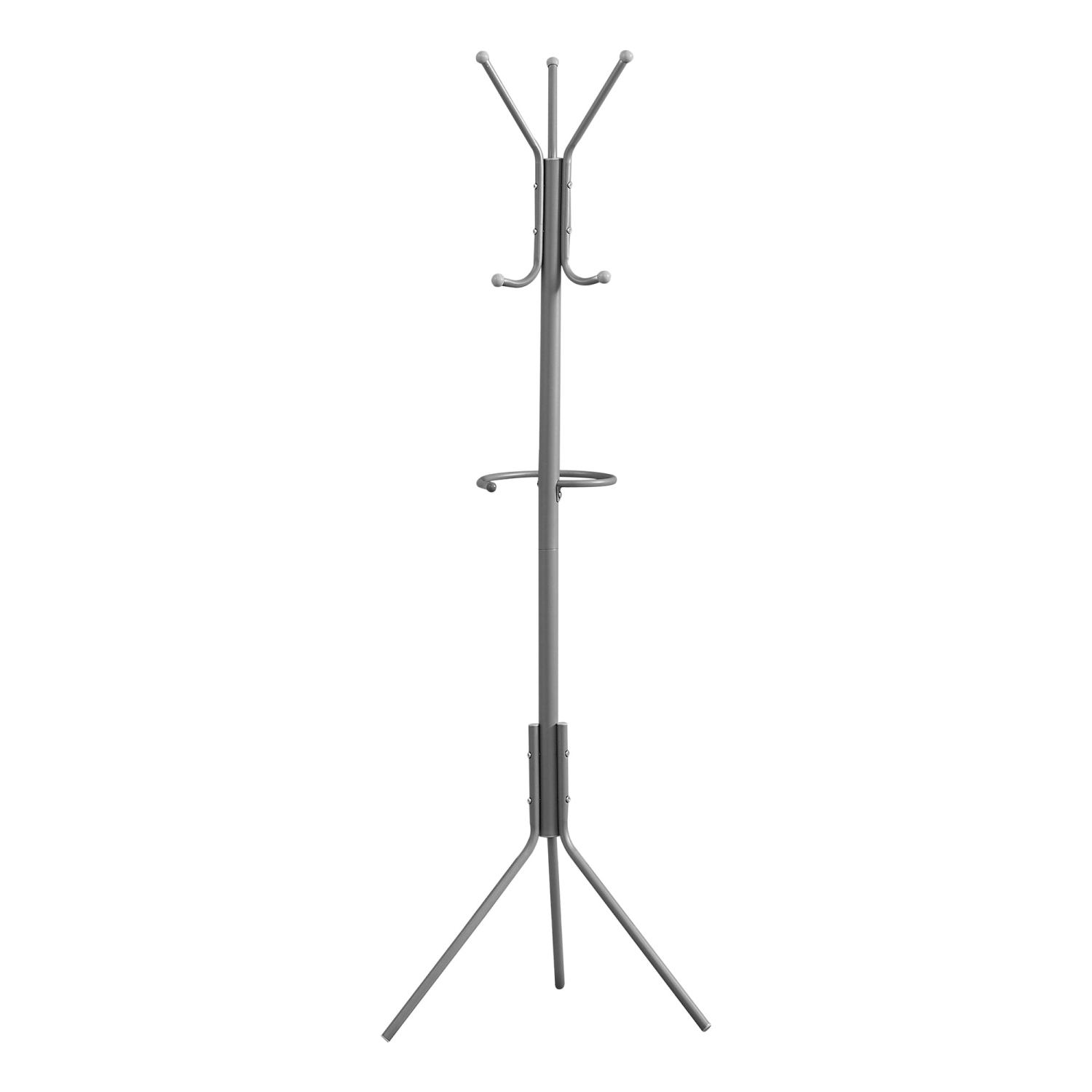 Monarch Specialties I 2163 Coat Rack - 68"H / Silver Metal