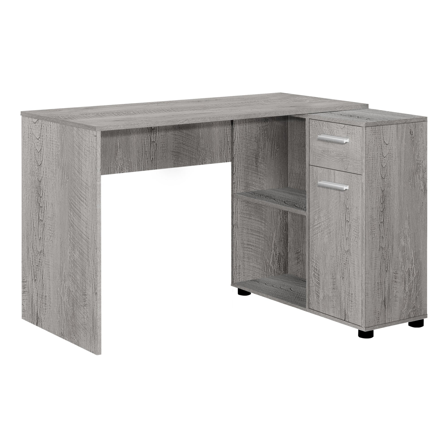 Monarch Specialties I 7346 Bureau - 46"L / Gris Industriel / Cabinet De Rangement