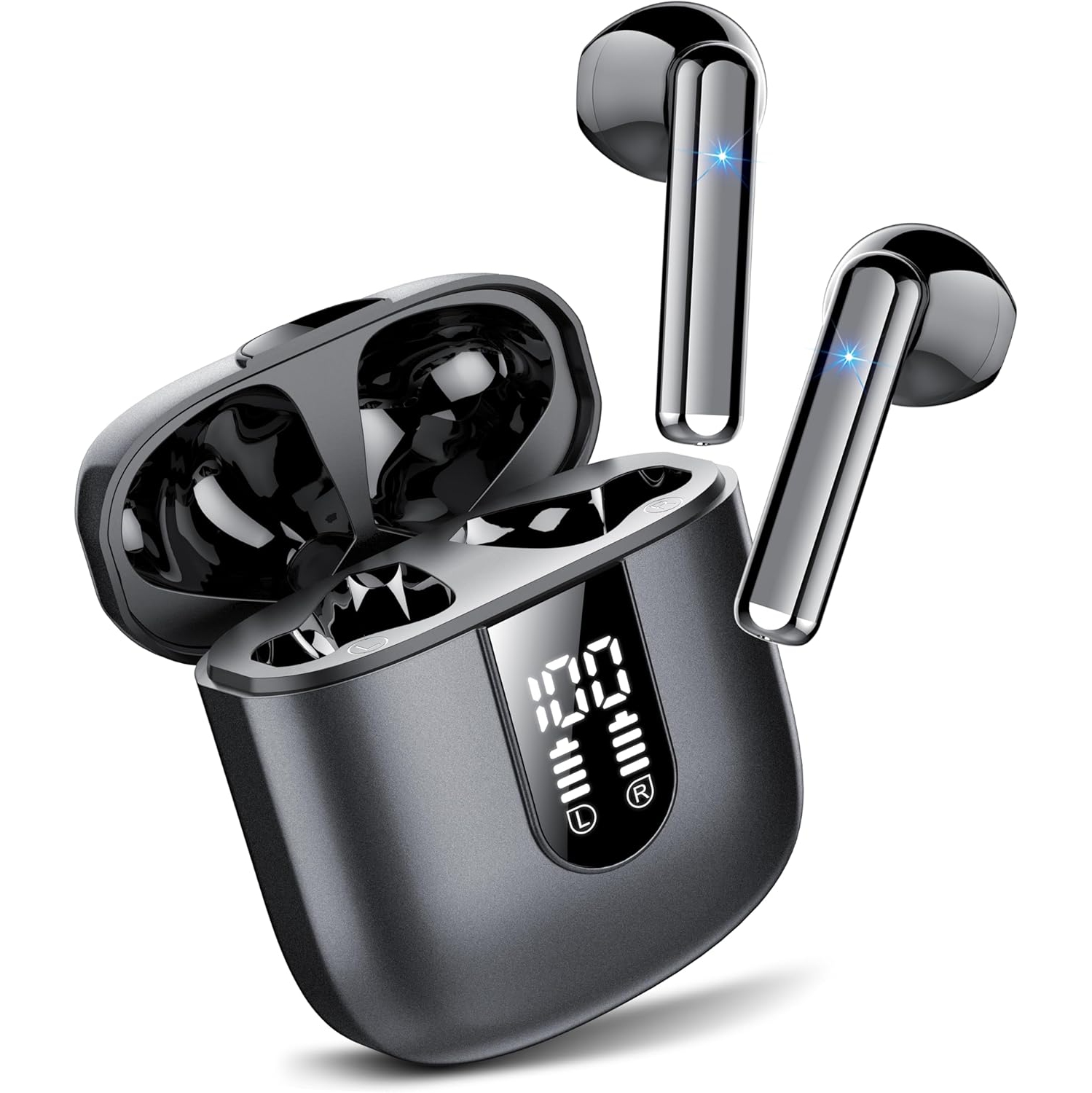 2025 New Bluetooth 5.4 Wireless Earbuds – Mini HiFi Stereo with 4 ENC Noise Cancelling Mics, 40H Battery, USB-C, IP7 Waterproof – Ideal for Sports &