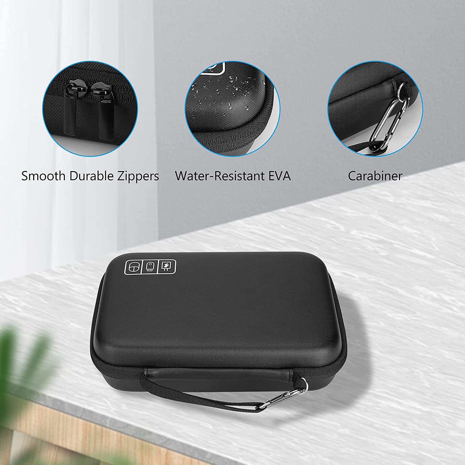 Hard Travel Case for MacBook Power Adapter Apple Magic Mouse 2 Apple Pencil USB Flash Disk SD Card iPhone iPad Chargers Small Electronics and