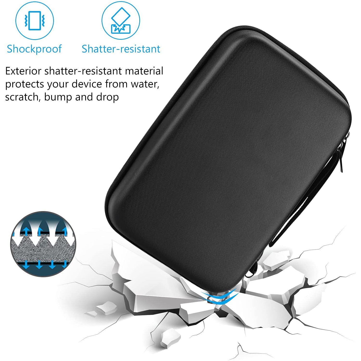 Hard Travel Case for MacBook Power Adapter Apple Magic Mouse 2 Apple Pencil USB Flash Disk SD Card iPhone iPad Chargers Small Electronics and