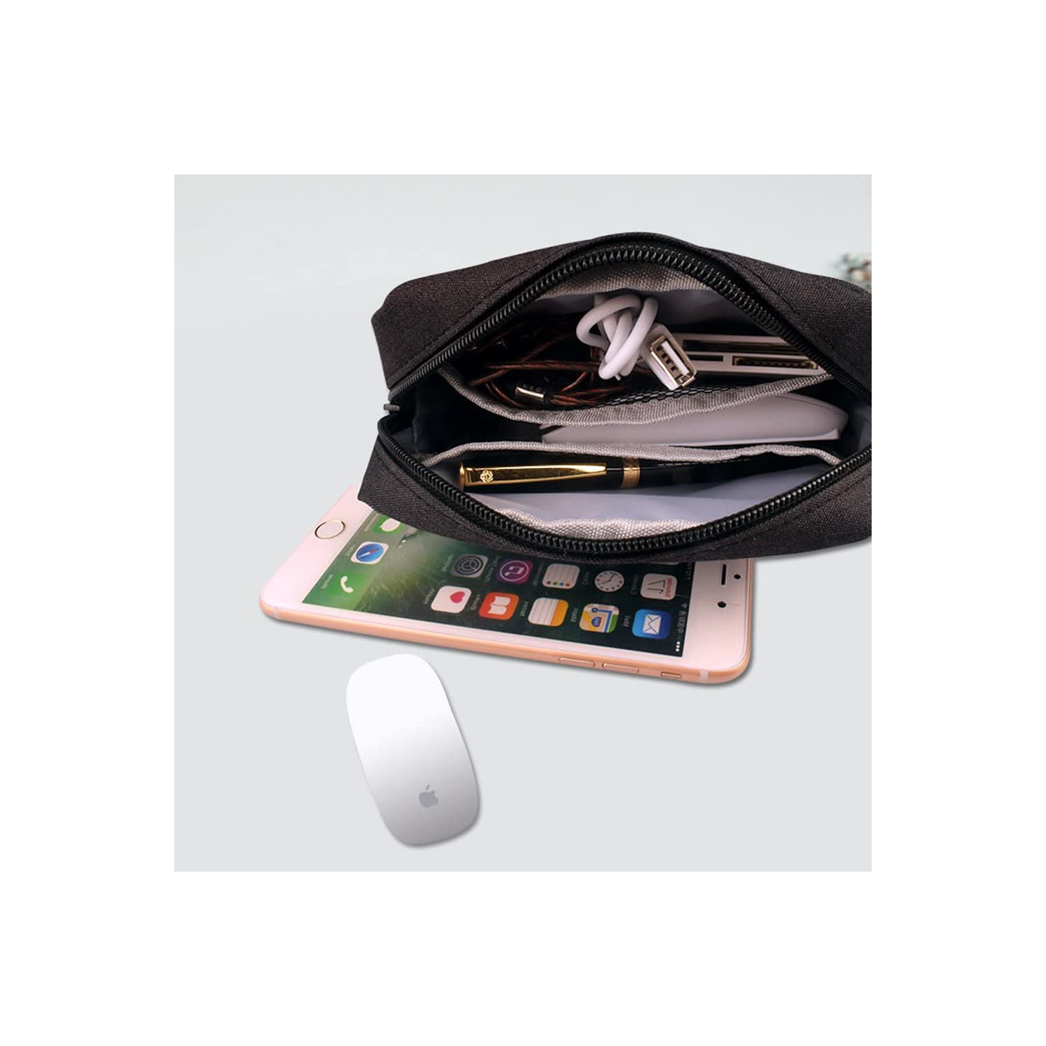 Sac de transport souple universel pour appareils électroniques et accessoires, durable et léger, idéal pour les déplacements, les affaires, les