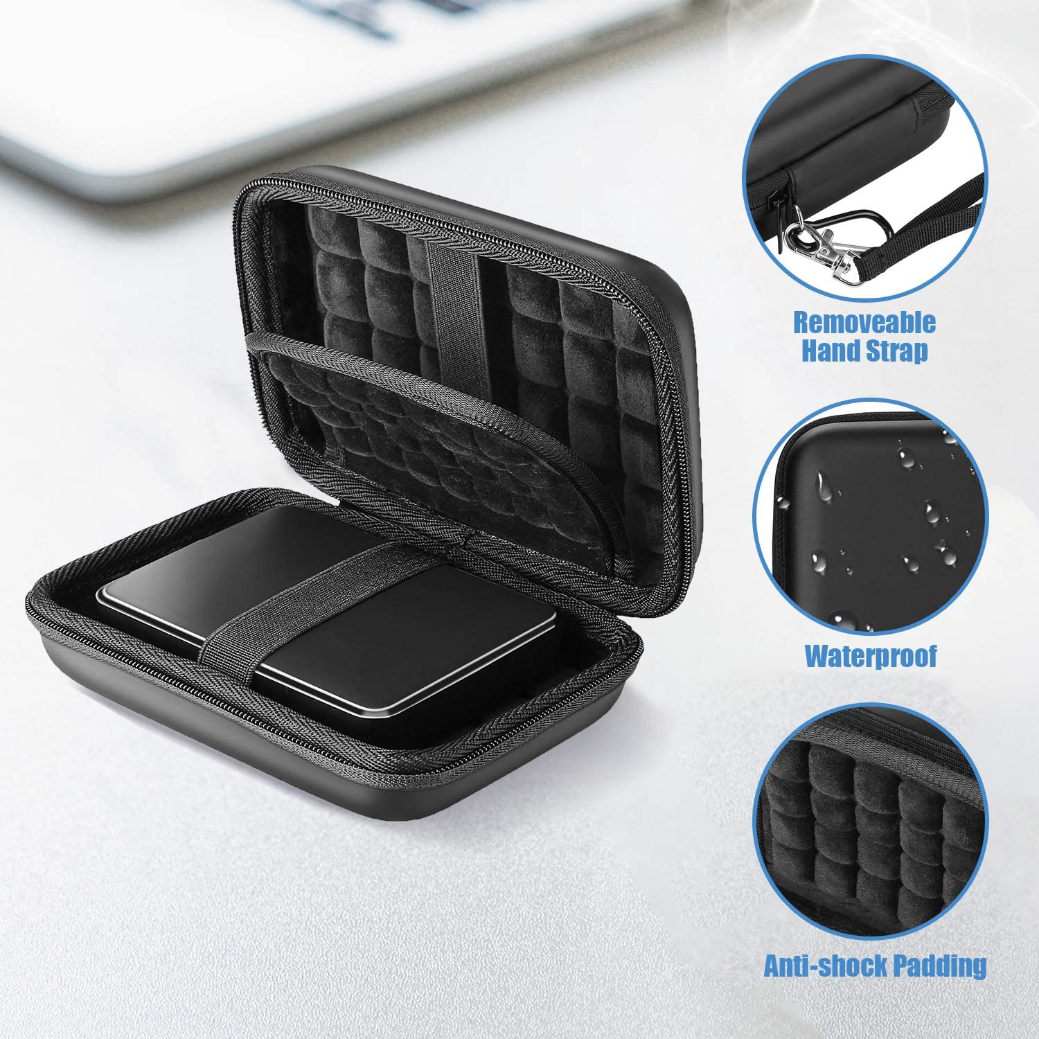 Hard Drive Case 2.5' Compatible with Western Digital Elements WD Canvio Basics Compatible with Seagate Backup Plus Slim Expansion 1TB 2TB 3TB 4TB,