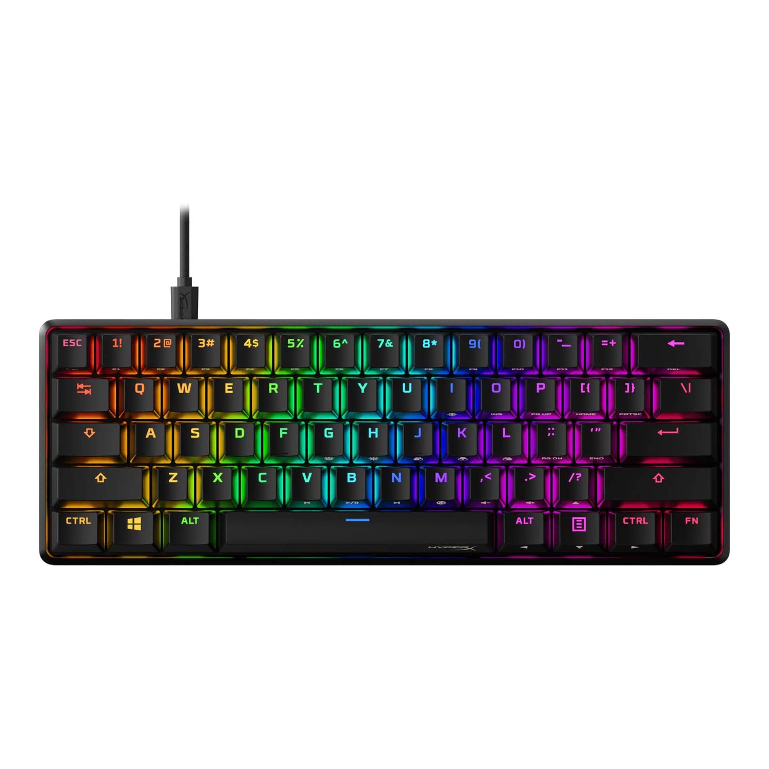 Alloy Origins 60 - Mechanical Gaming Keyboard, Ultra Compact 60% Form Factor, Double Shot PBT Keycaps, RGB LED Backlit, NGENUITY Software Compatible - Linear Red Swit