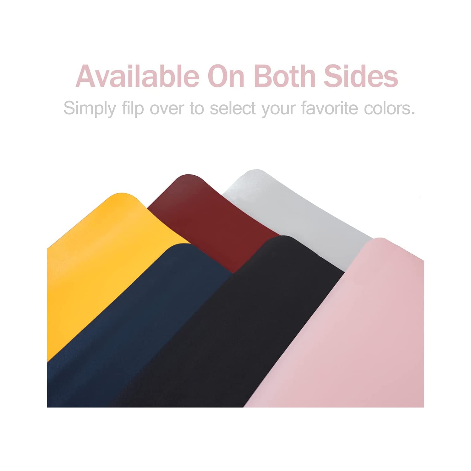 Desk Pad, Large Office Mouse Mat 31.5'' x 15.7'', Waterproof PU Leather Mouse Pad, Dual Side Desk Blotter Protector, Non-Slip Laptop Desk Writing Mat