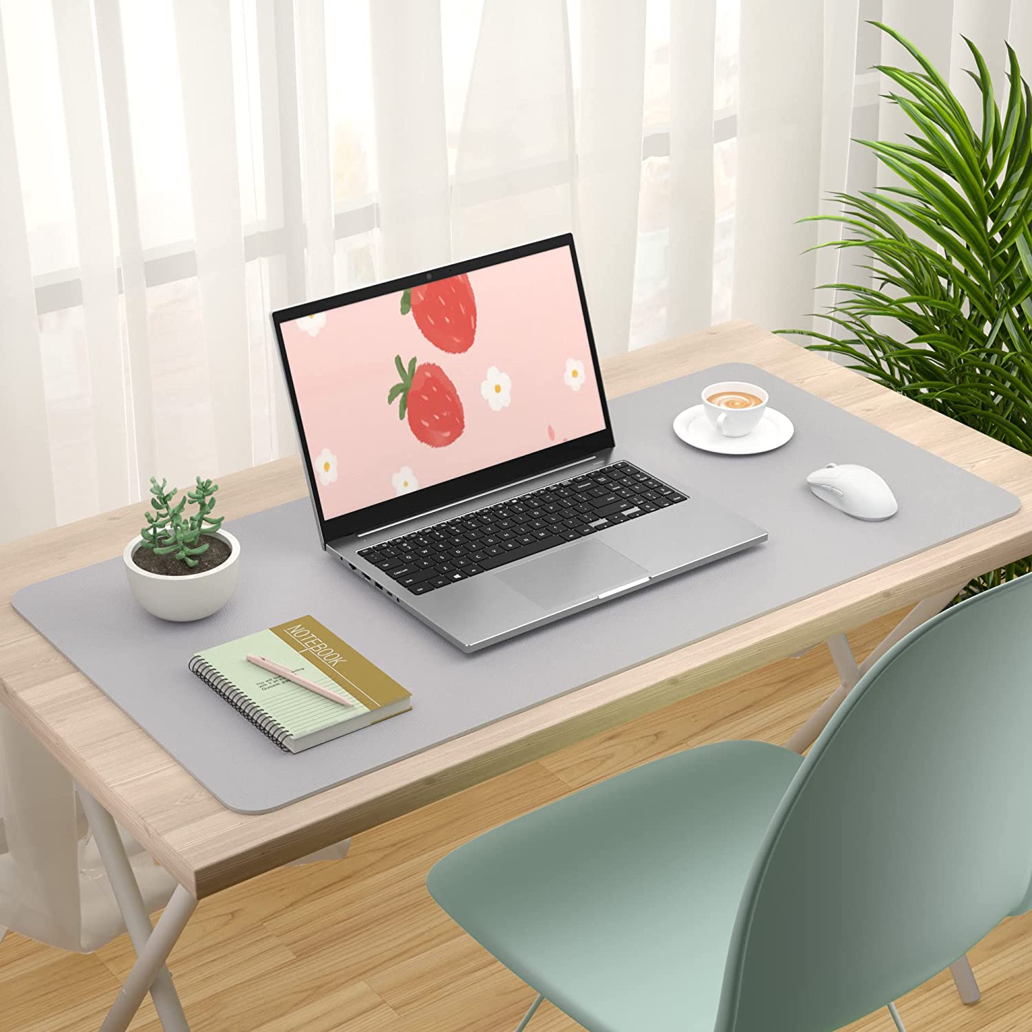 Desk Pad, 30' x 14' Dual Side PU Leather Large Mouse Pad, Desk Protector, Desk Mat for Desktop, Desk Accessories for Women Office, Desk Supplies for