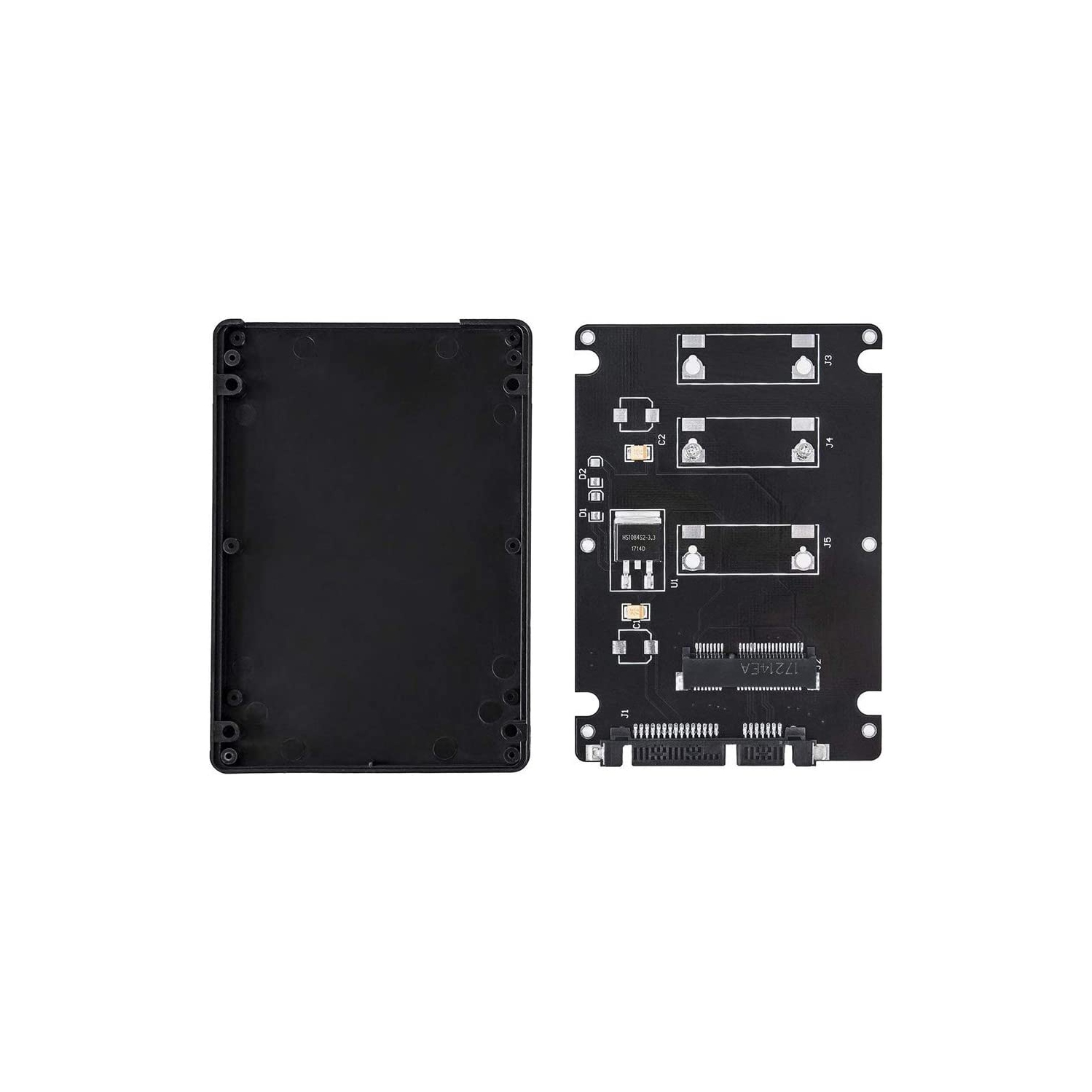2.5 Inch SATA to mSATA SSD Enclosure Converter Internal/External Adapter