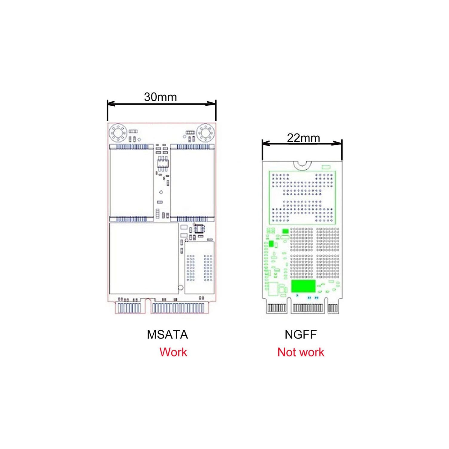 2.5 Inch SATA to mSATA SSD Enclosure Converter Internal/External Adapter