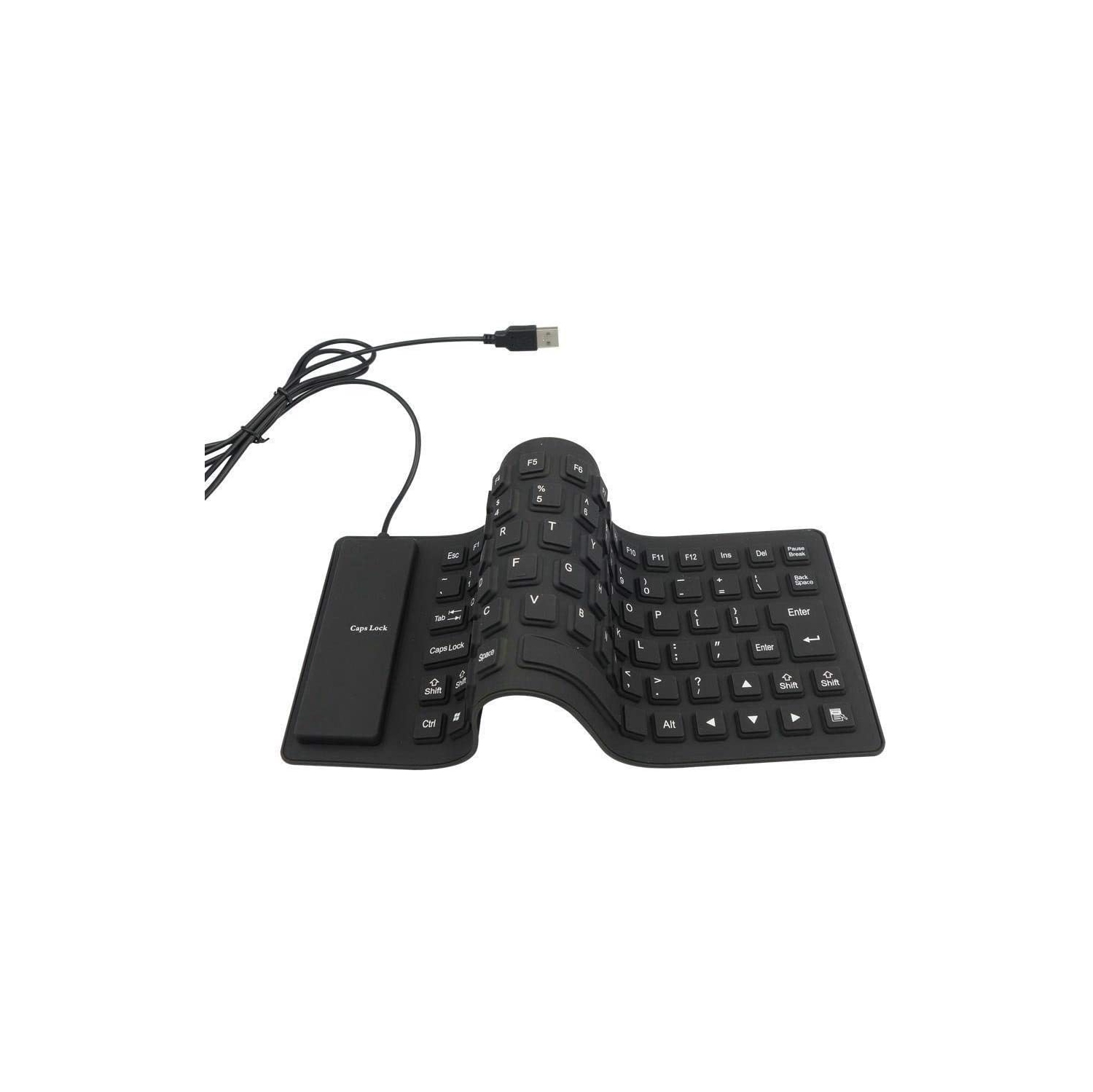 Waterproof Silicone Keyboard Foldable Flexible USB Mini Dustproof Dirt Proof -