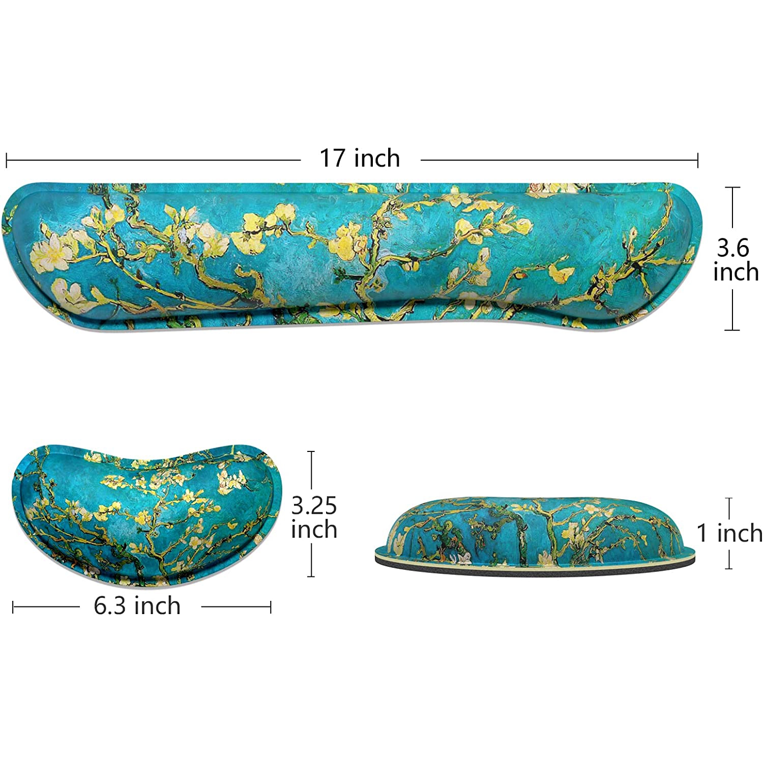 Enlarge Keyboard Wrist Rest Pad,Memory Foam Set Wrist Cushion Support for Easy Typing & Pain Relief,Mouse Wrist Pad, Anti-Slip Wrist Support for