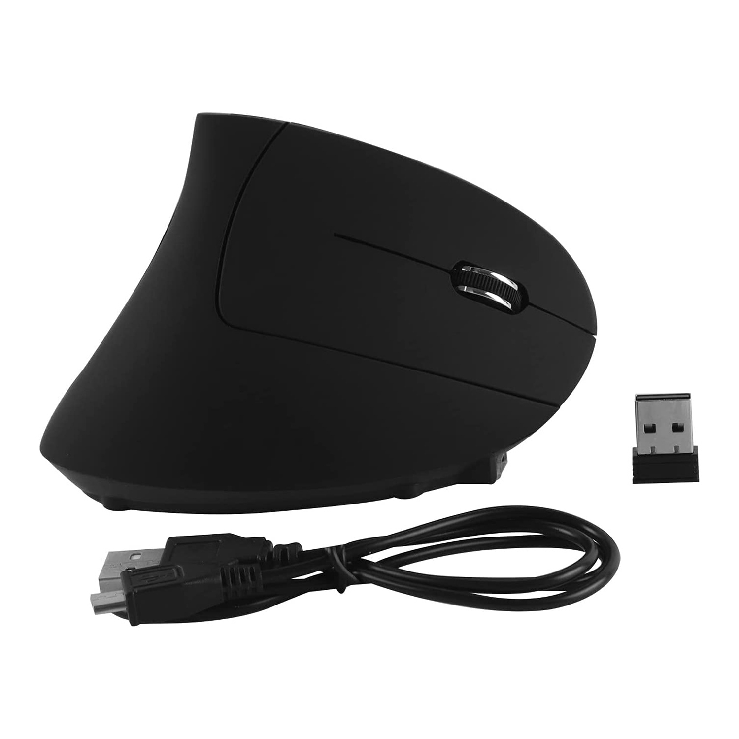 Wireless Vertical Mouse,Rechargeable 2.4G Ergonomic Wrist Relax Mice with 3 Adjustable DPI Levels and 6 Buttons for Laptop PC Notebook Chromebook