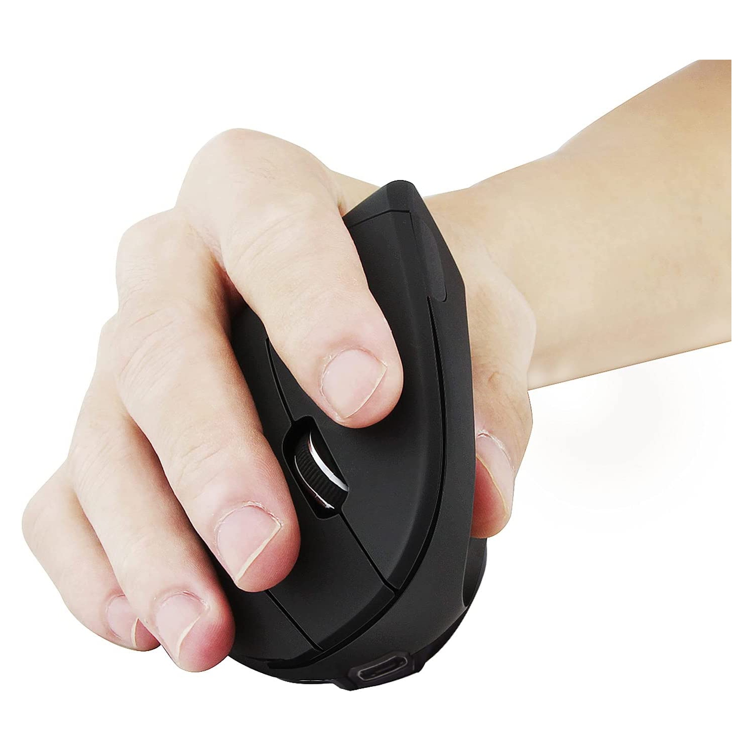 Wireless Vertical Mouse,Rechargeable 2.4G Ergonomic Wrist Relax Mice with 3 Adjustable DPI Levels and 6 Buttons for Laptop PC Notebook Chromebook