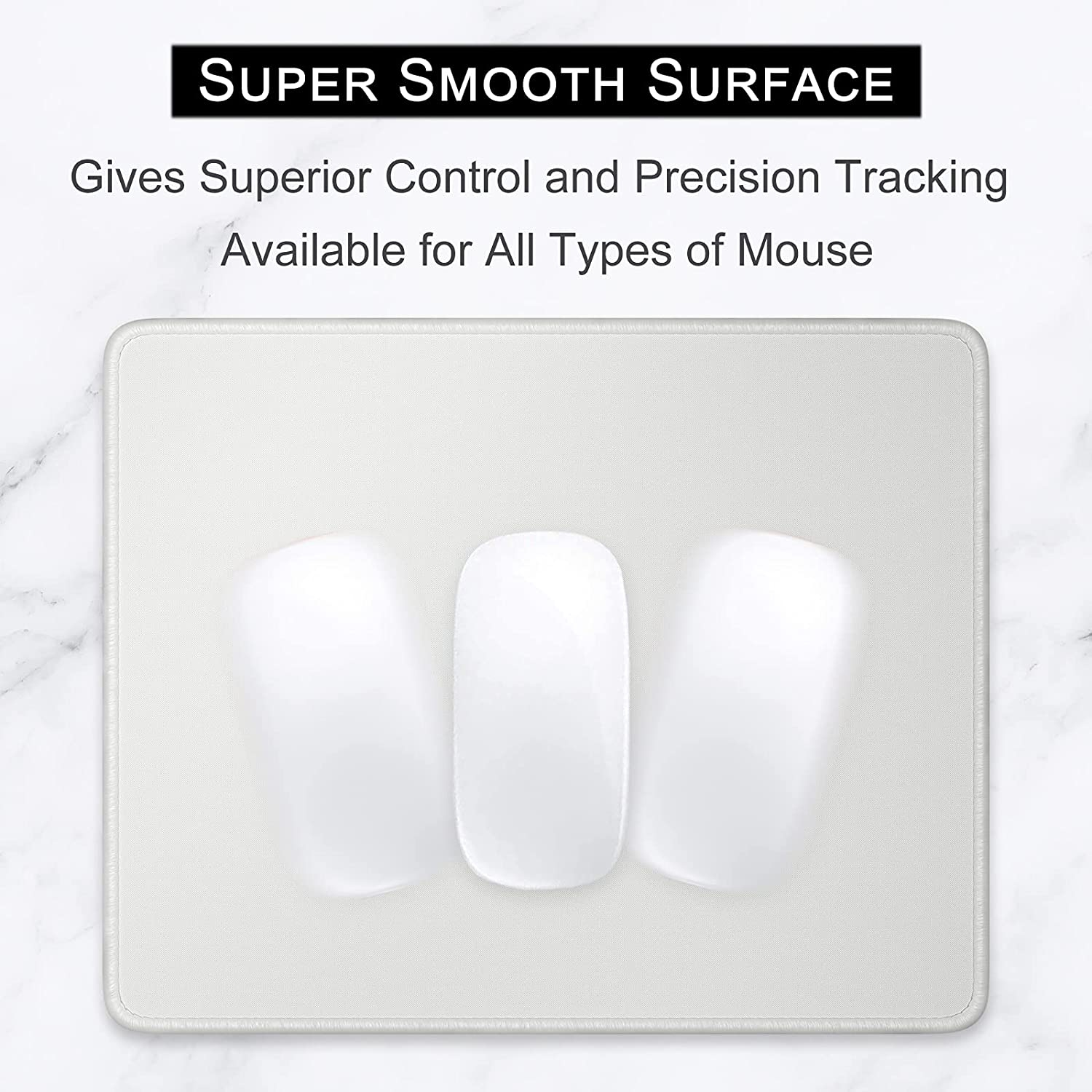 Mouse Pad, Premium-Textured Square Mousepad 10.2 x 8.3 Inch, Stitched Edge Anti-Slip Waterproof Rubber Mouse Mat, Pretty Cute Mouse Pad for Office