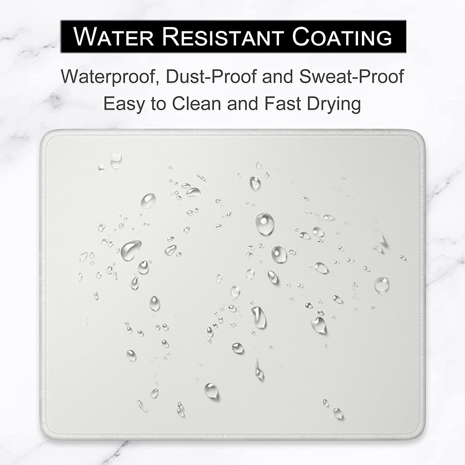 Mouse Pad, Premium-Textured Square Mousepad 10.2 x 8.3 Inch, Stitched Edge Anti-Slip Waterproof Rubber Mouse Mat, Pretty Cute Mouse Pad for Office