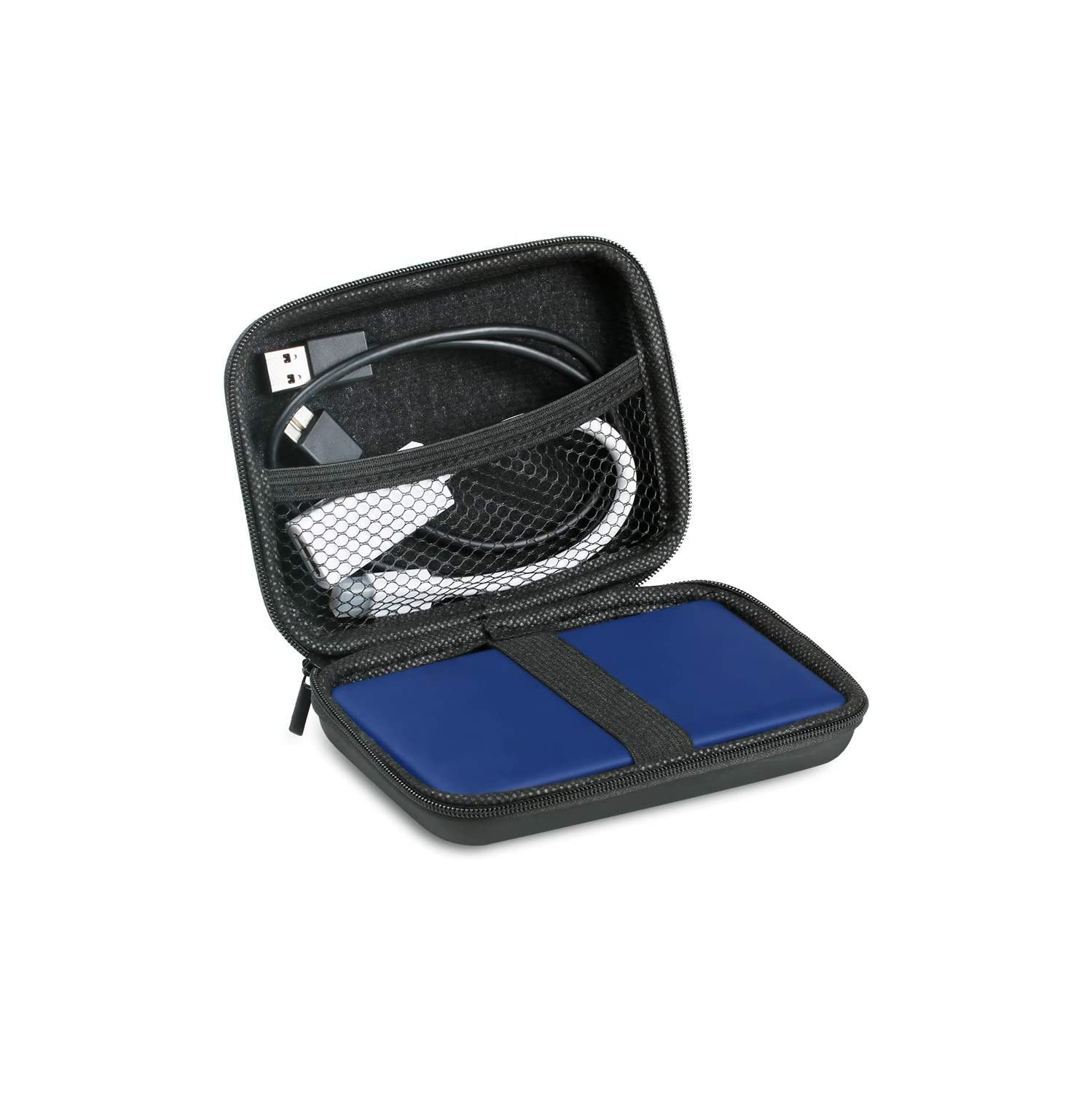 Hard Drive Case 2 Pack, 2.5 Inch Shockproof and Waterproof Hard Drive Bag, Multi-Function Storage Carrying Universal Travel Case for Small