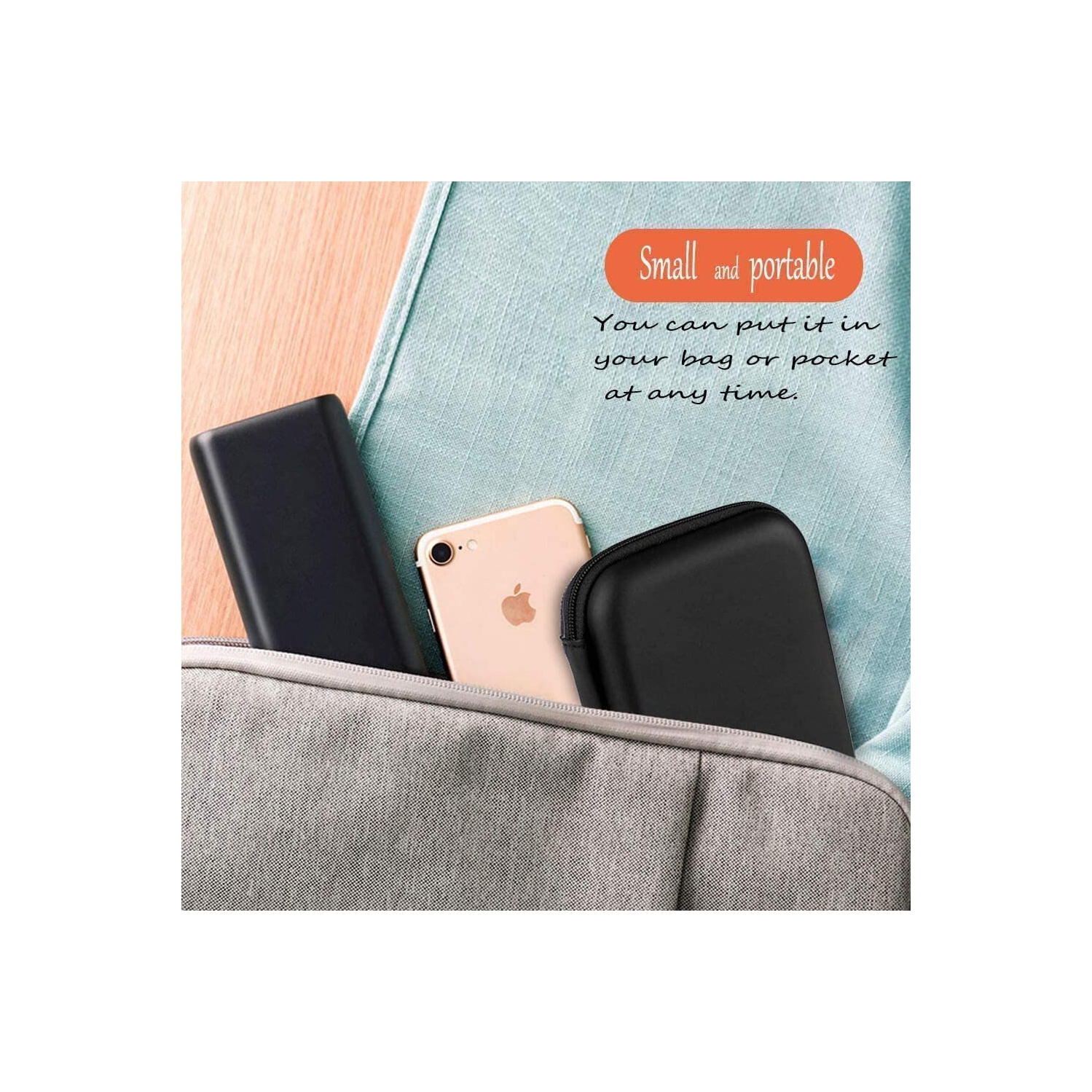 Hard Drive Case 2 Pack, 2.5 Inch Shockproof and Waterproof Hard Drive Bag, Multi-Function Storage Carrying Universal Travel Case for Small