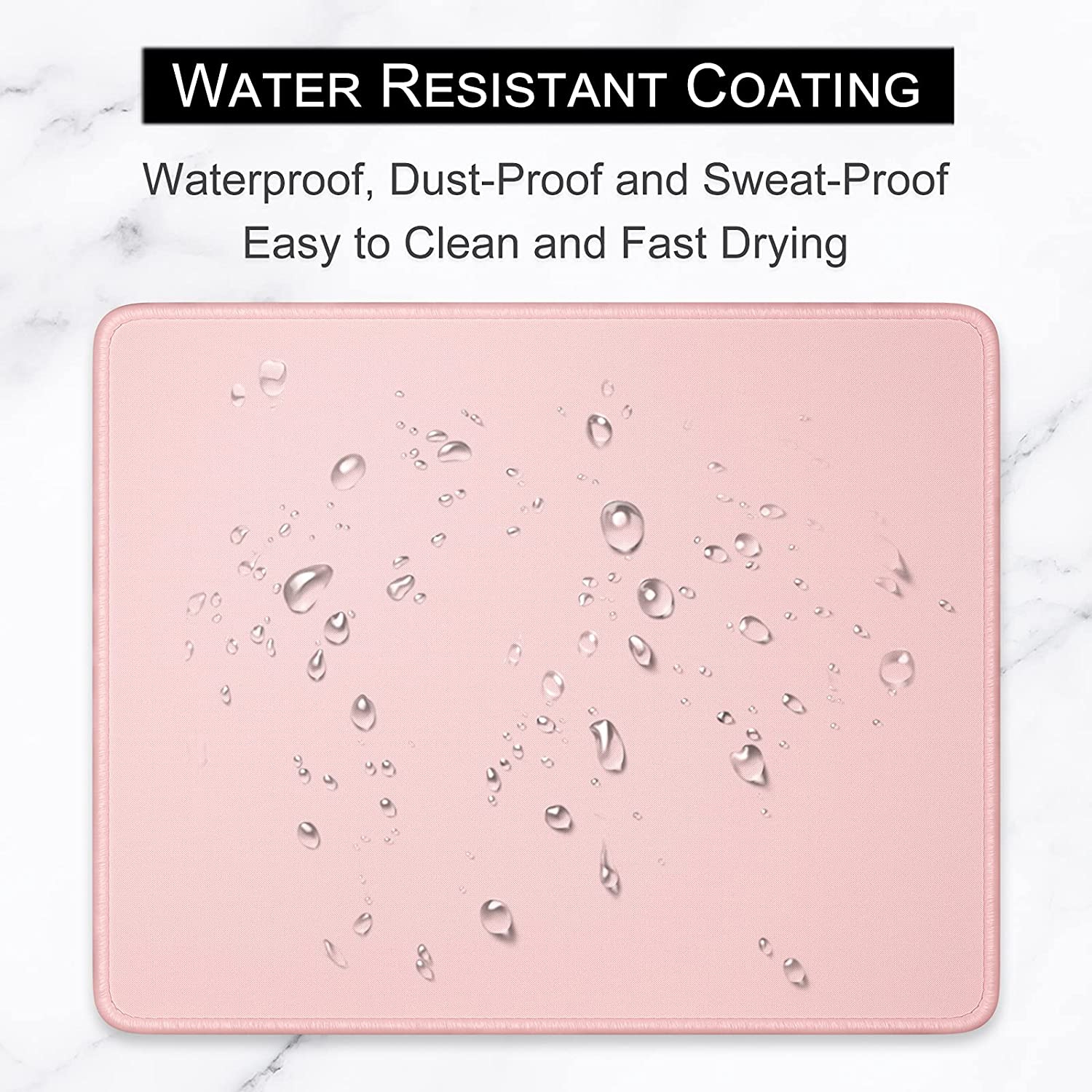 Mouse Pad, Premium-Textured Square Mousepad 10.2 x 8.3 Inch, Stitched Edge Anti-Slip Waterproof Rubber Mouse Mat, Pretty Cute Mouse Pad for Office