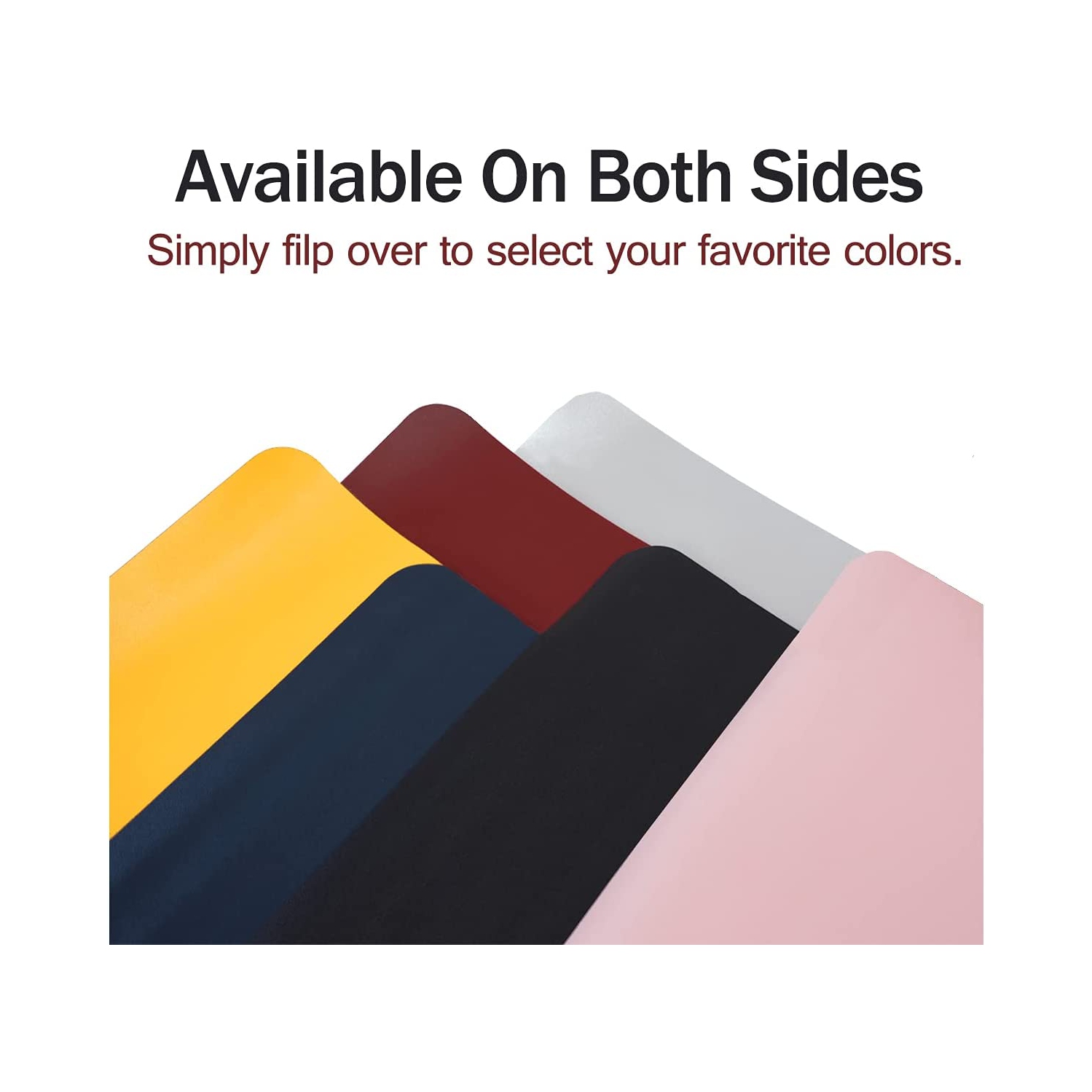 Mouse Pad, Office and Gaming Desk Mat, Portable Large PU Leather Premium Textured Computer Desk Pad, Waterproof and Non-Slip, Double Side Desk