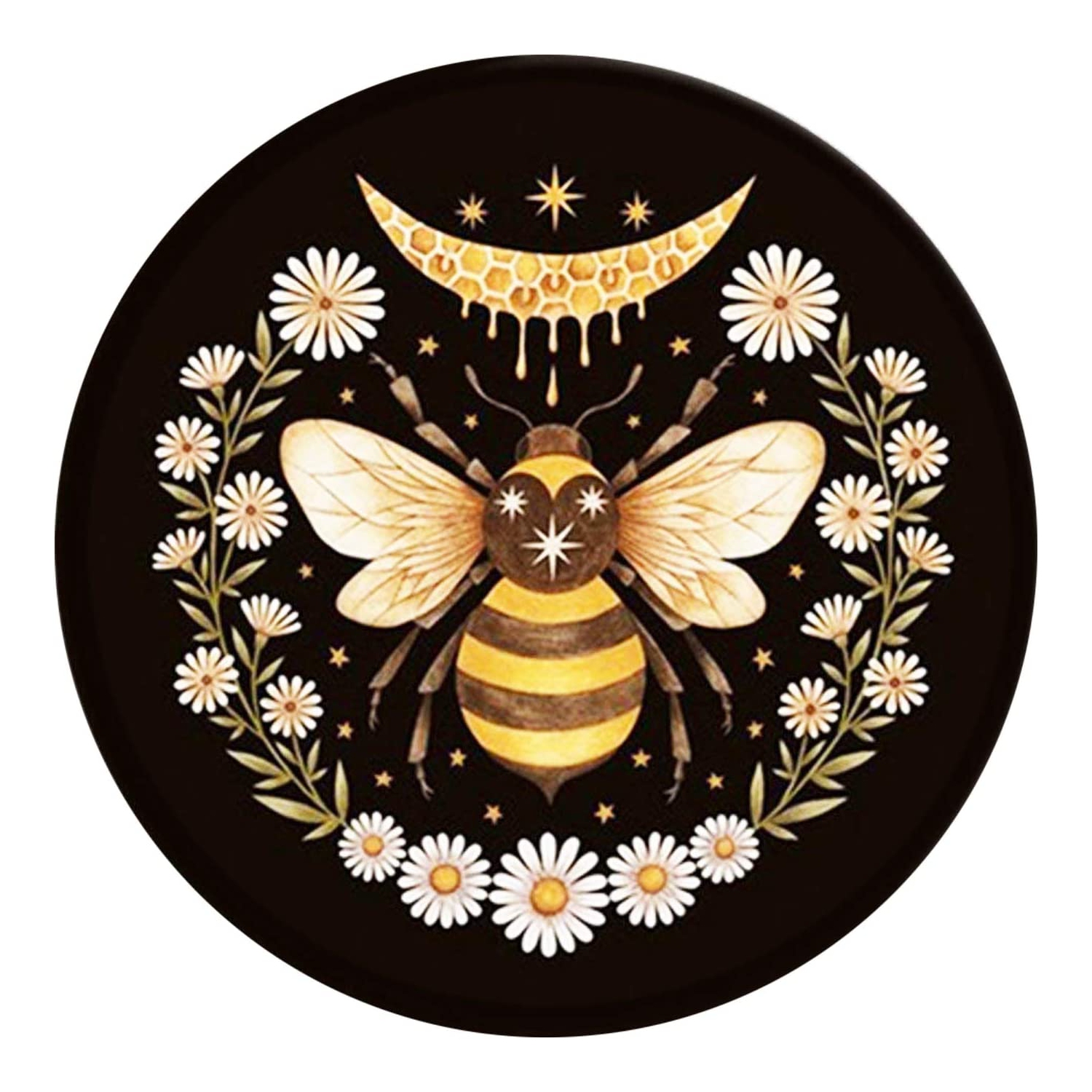 Mouse Pad, Premium-Textured Mouse Mat, Gaming Mouse Pad, Anti-Skid Rubber Base Mousepad with Delicate Stitched Edge for Laptop, Computer & PC, Honeybee