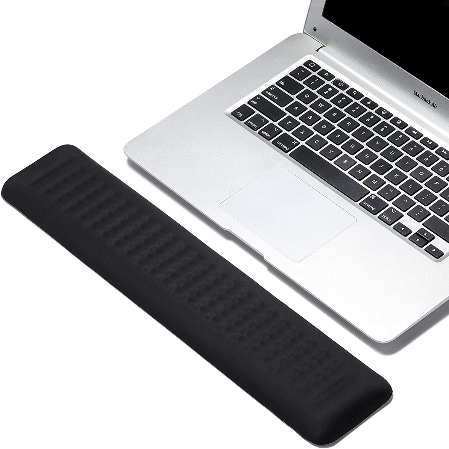 Wide Keyboard Wrist Rest Soft-Sink, Large Ergonomic Computer Wrist Support Laptop Wrist Pad for Keyboard, Memory Foam, Breathable, Sweat-Absorbent,