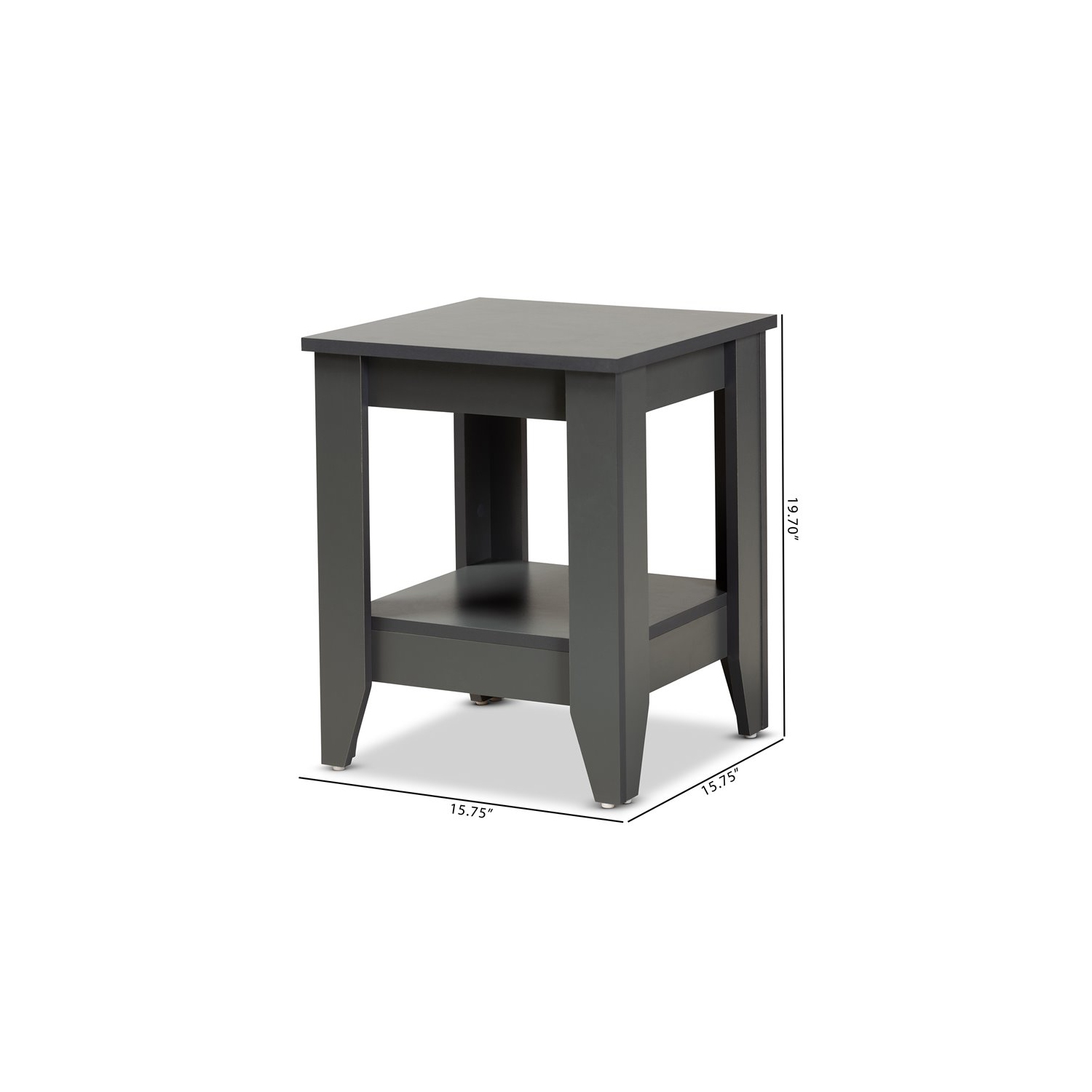 Baxton Studio – Table de bout de salon en bois au fini gris Audra