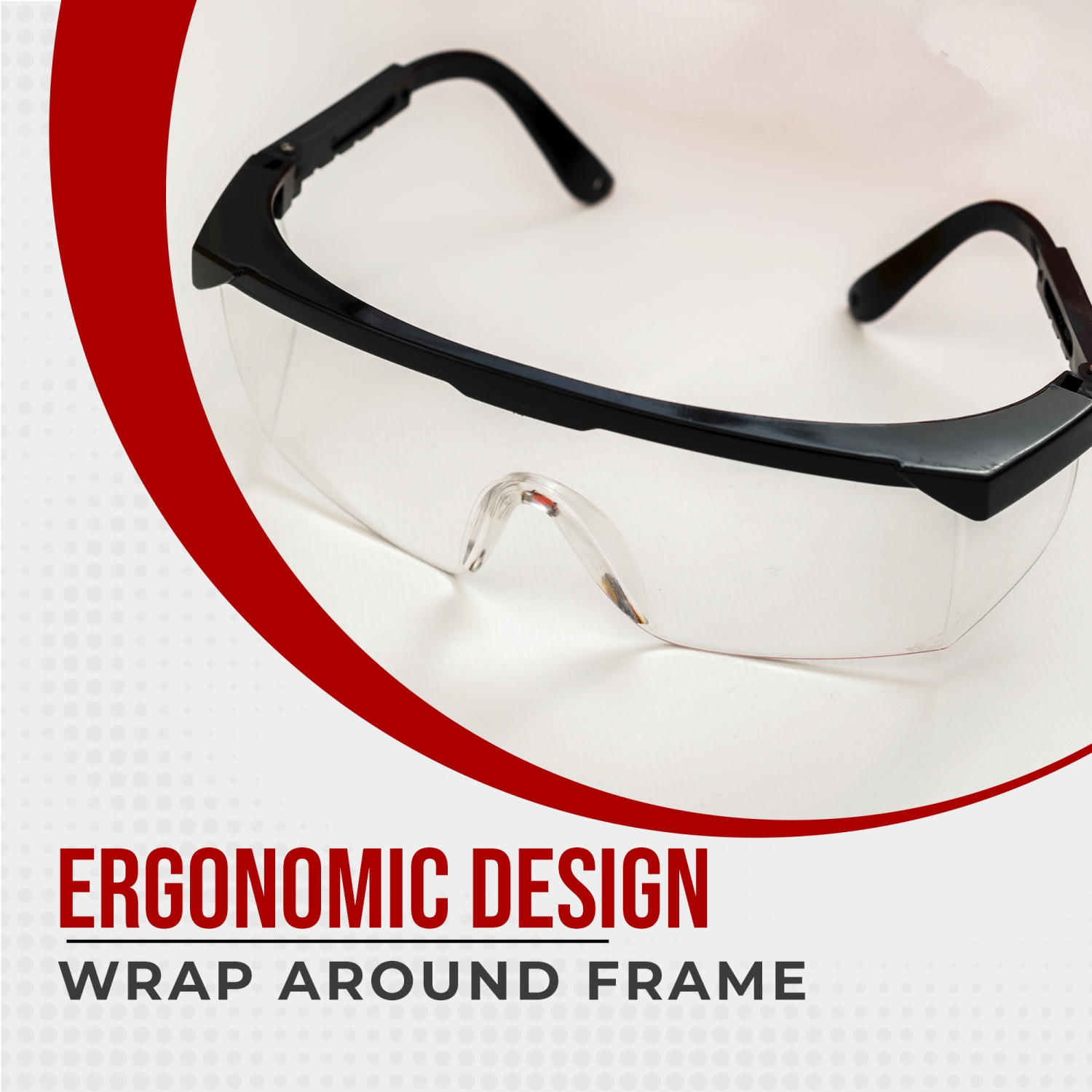 PRISP Polycarbonate Sports Safety Glasses - Eye Protection Goggles for Pickleball, Racquetball, Squash, Basketball; Wrap Around Protective Eyewear