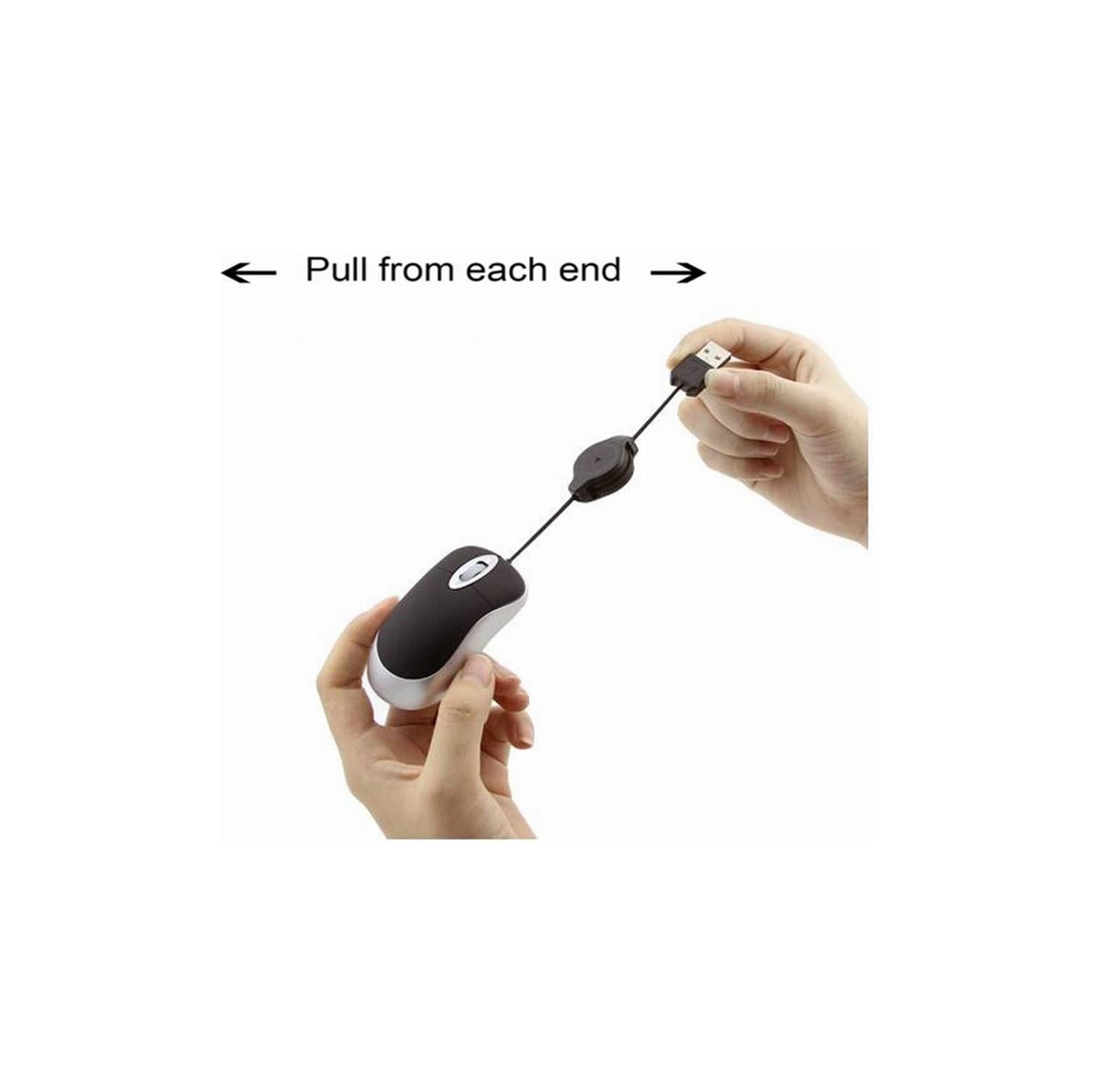 Mini USB Wired Mouse,Retractable Cable Tiny Small Mouse for 3-8 Years Kids Children,1600 DPI Optical Compact Travel Mice with 2.3-Foot USB Cord for