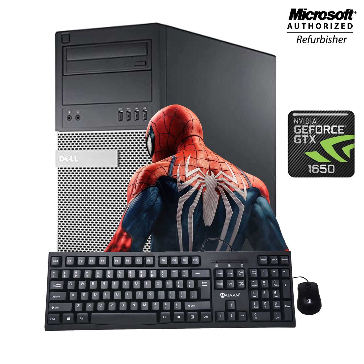 Gaming Desktop Computer Dell 7020 Tower Intel I5 4570 upto 3.60 Ghz 16GB DDR3 RAM New 1TB SSD Nvidia GeForce GTX 1650 Keyboard & Mouse Wifi Win 10 Pro - Refurbished