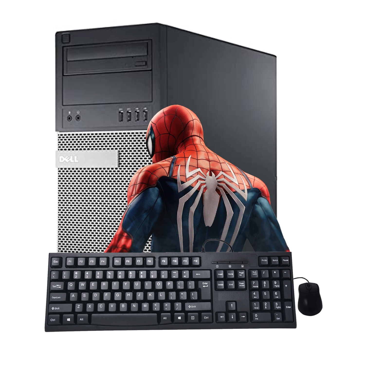Refurbished (Good) - Gaming Desktop Computer Dell 7020 Tower Intel I7 4770 upto 3.90 Ghz 32GB DDR3 RAM New 1TB SSD Nvidia GeForce GTX 1650 Keyboard & Mouse Wifi Win 10 Home